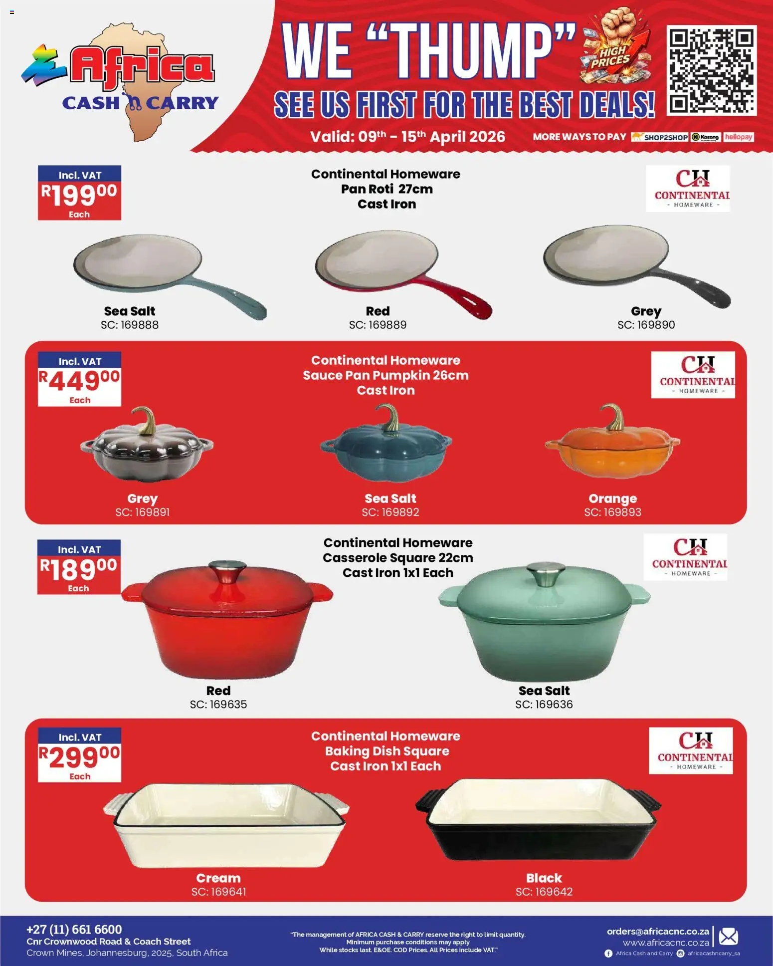New Africa Cash & Carry catalogue – valid from 09.04.2026 | Page: 30 | Products: Iron, Cream, Sauce, Salt