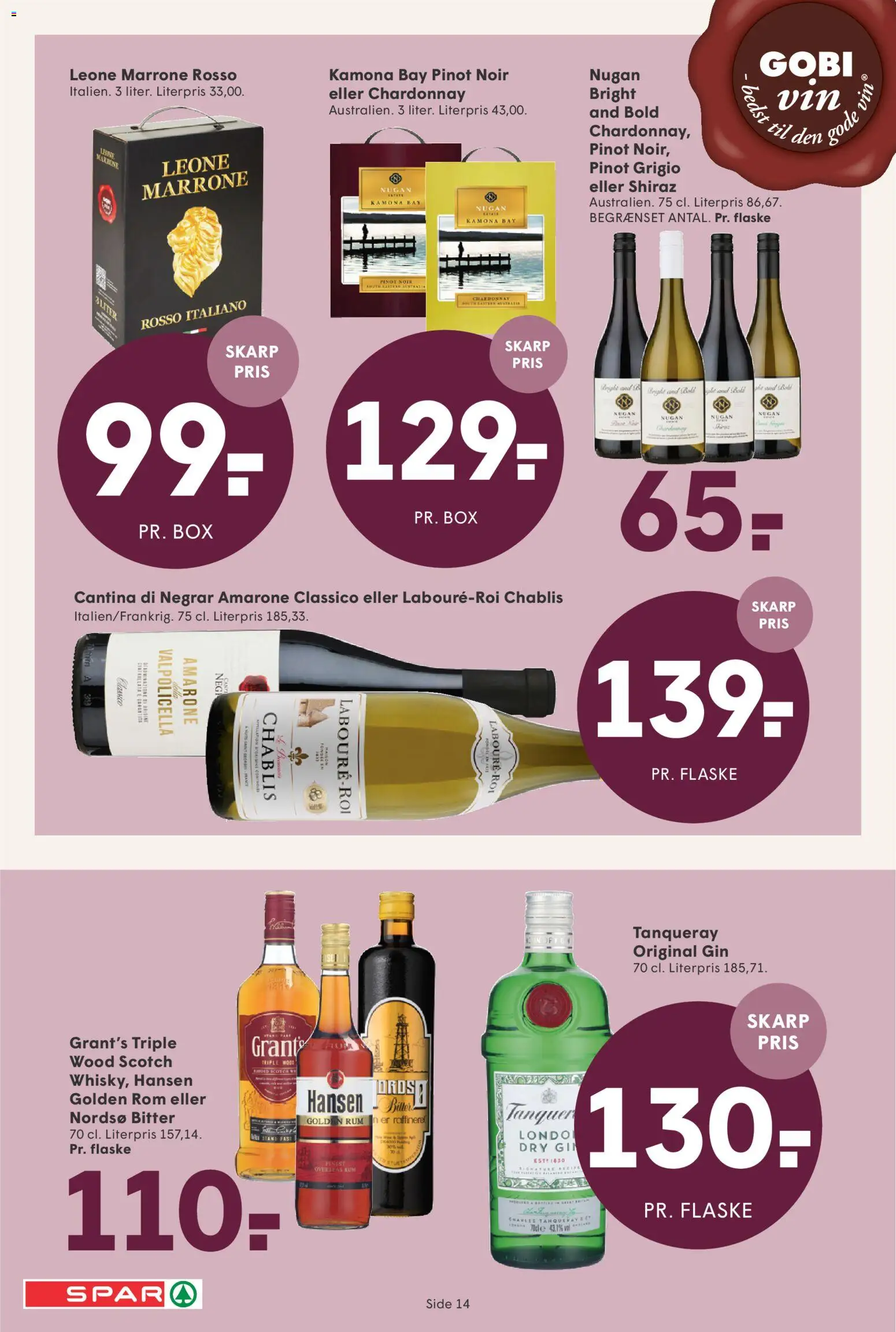 Spar tilbudsavis – gyldig fra 27.02.2026 | Side: 14 | Produkter: Gin, Rom