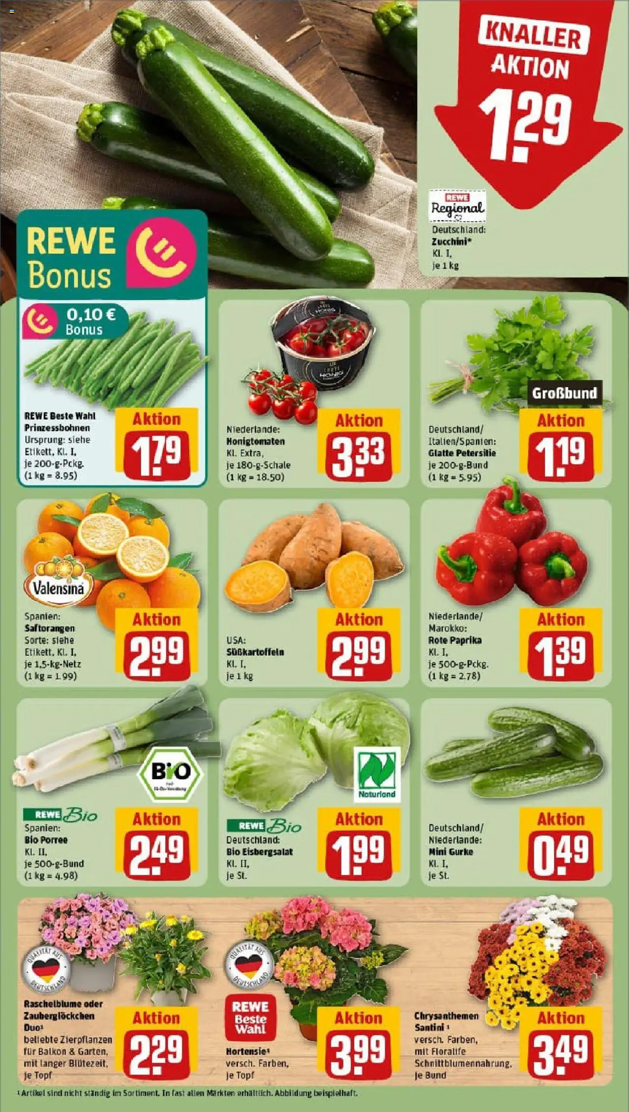 Rewe prospekt Tübingen / Lustnau	 - gültig ab dem 22.06.2025 | Seite: 5 | Produkte: Eisbergsalat, Valensina, Paprika, Petersilie