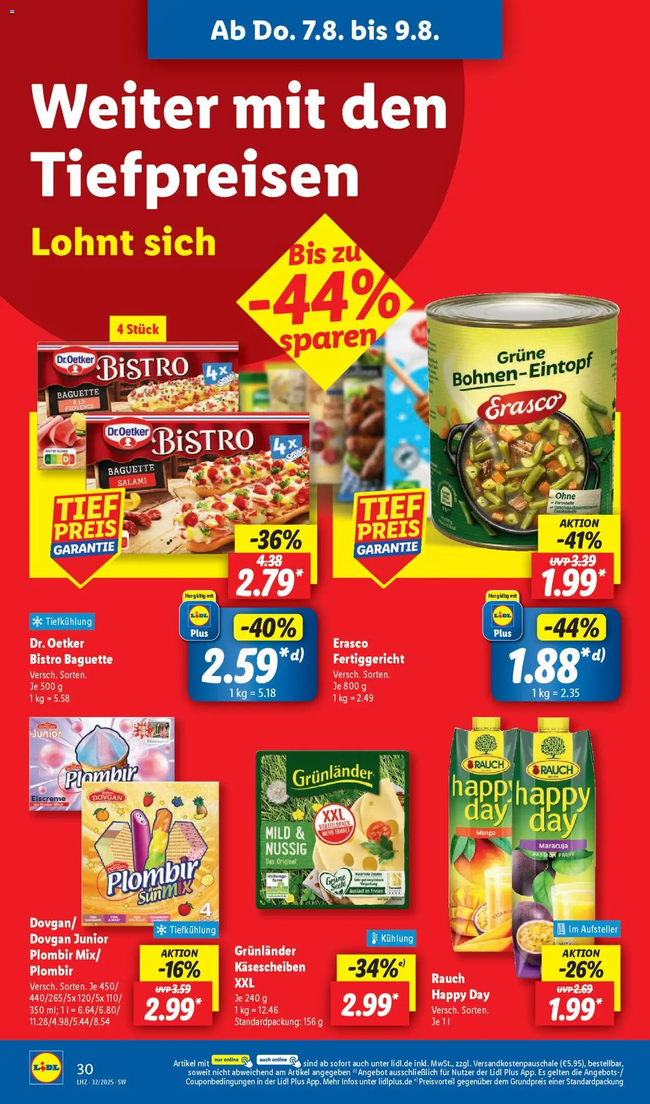 Lidl Prospekt Dornstetten - gültig ab dem 04.08.2025 | Seite: 54 | Produkte: Baguette, Eiscreme, Grunlander, Salami