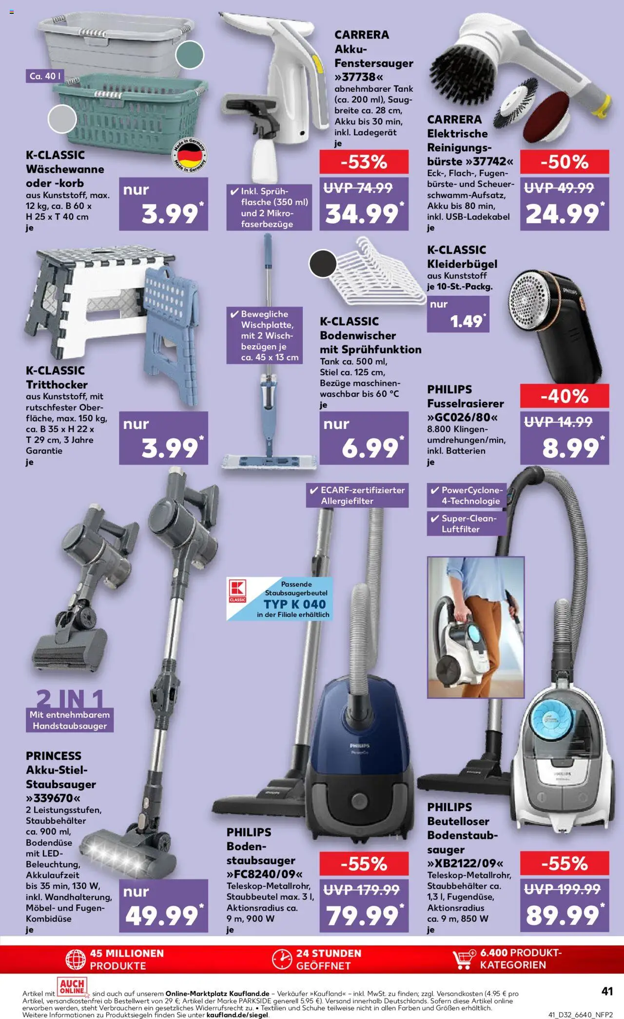 Kaufland prospekt Speyer	 - gültig ab dem 07.08.2025 | Seite: 41 | Produkte: Staubsauger, Batterien, Korb, Bürste