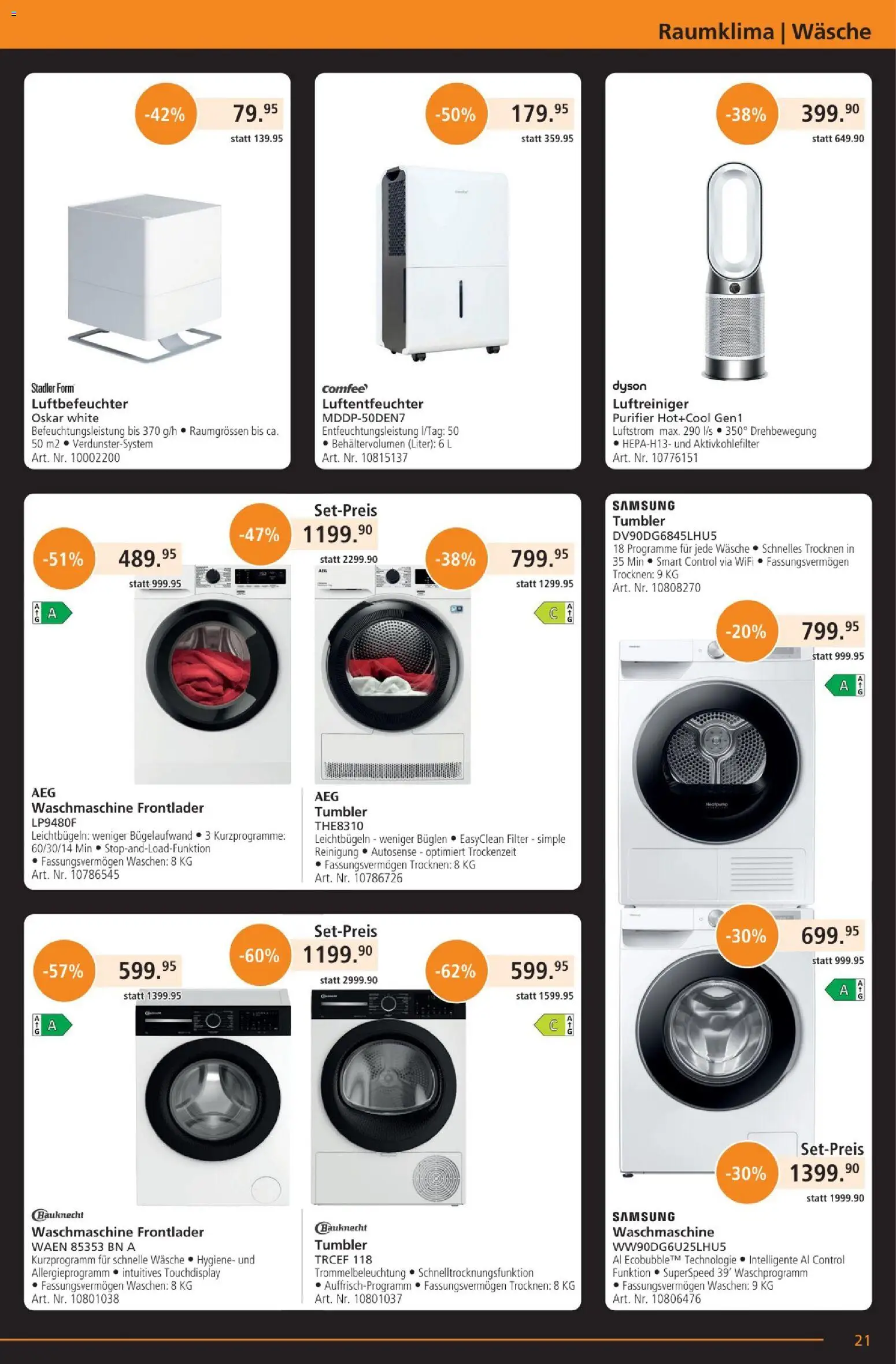 Fust - Black Friday – gültig ab 25.11.2025 | Seite: 21 | Produkte: Samsung, Waschmaschine, Luftreiniger, Dyson