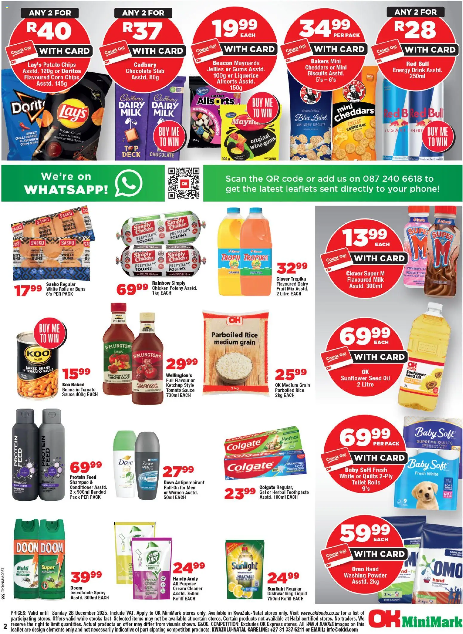 New OK Foods catalogue – valid from 10.12.2025 | Page: 2 | Products: Phone, Polony, Toothpaste, Fruit