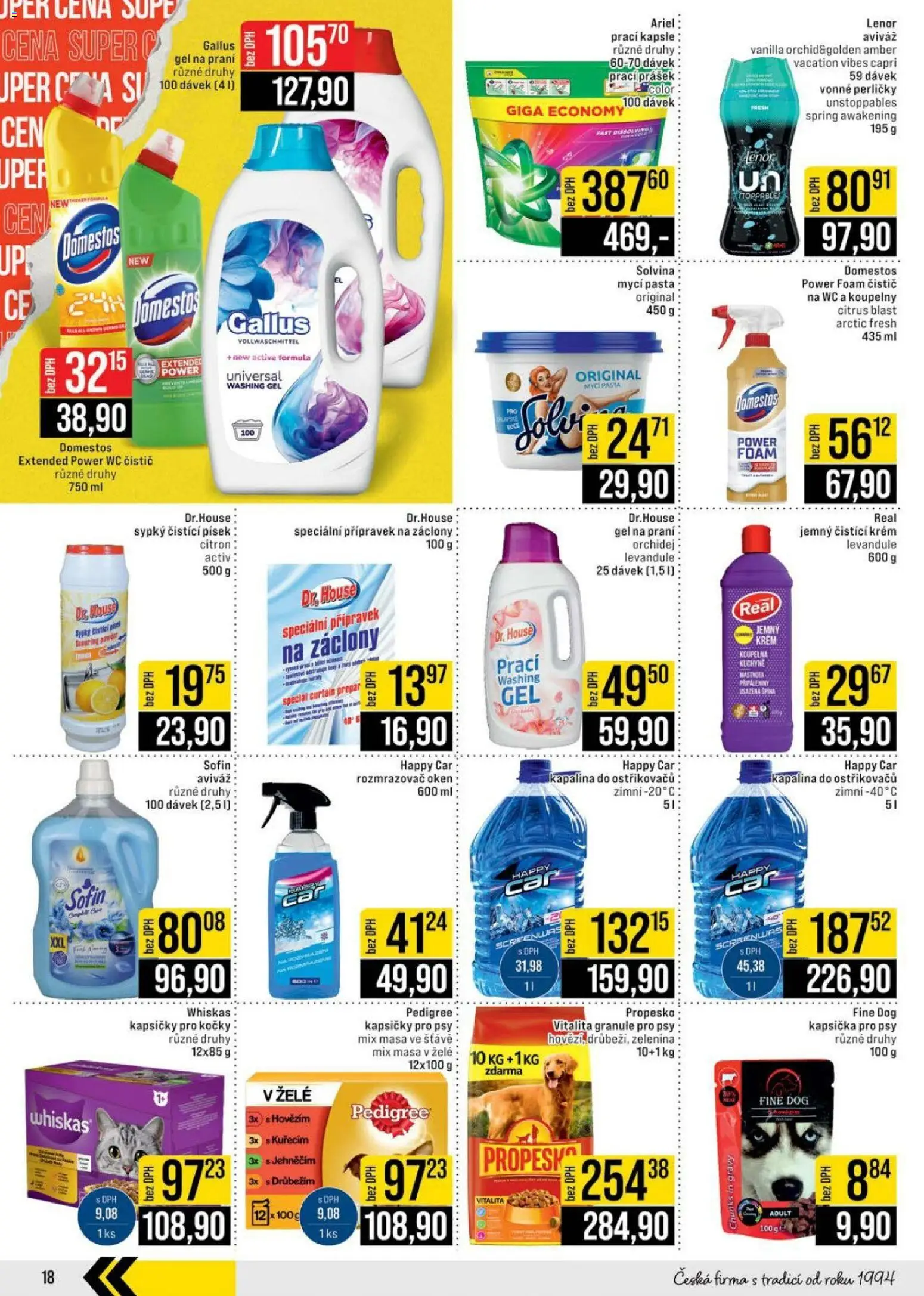 Jip leták - Cash & Carry od 21.01.2026 | Strana: 18 | Produkty: Granule pro psy, Granule, Zelenina, Koupelna