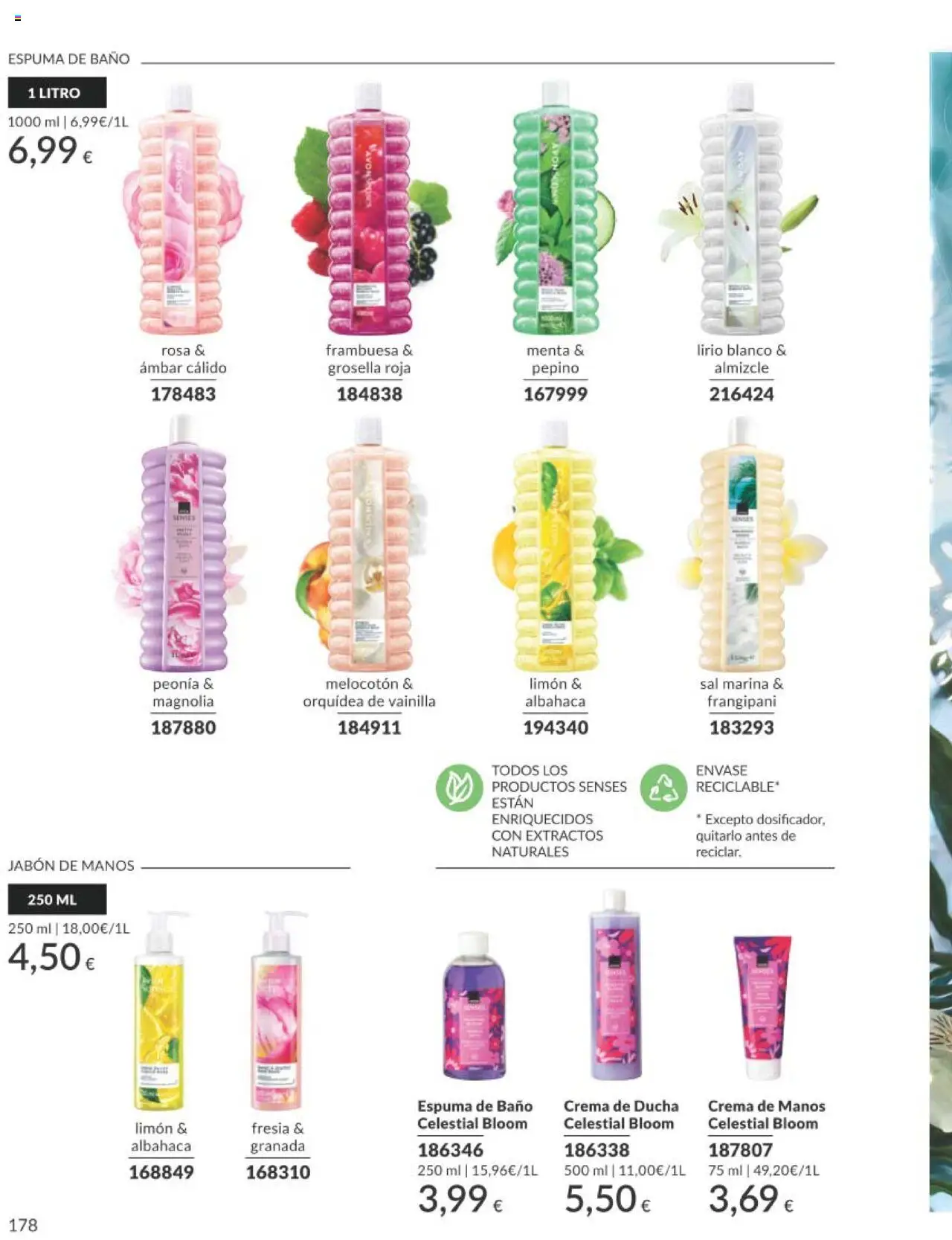 Catálogo AVON campaña 7 │ válido desde el 01.07.2025 | Página: 178 | Productos: Jabón, Espuma de baño, Baño, Ducha