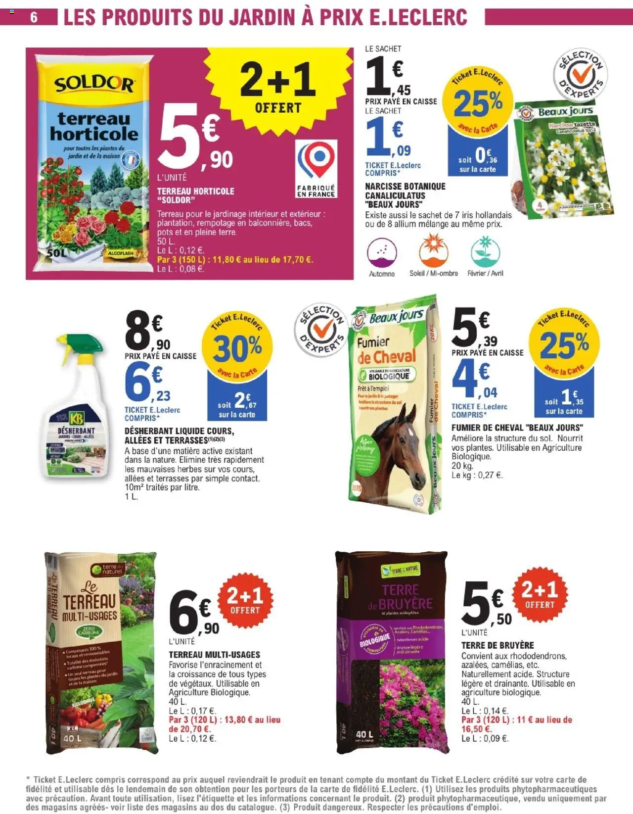  | Page: 6 | Produits: Fumier De Cheval, Terreau, Terreau horticole, Terre de bruyère