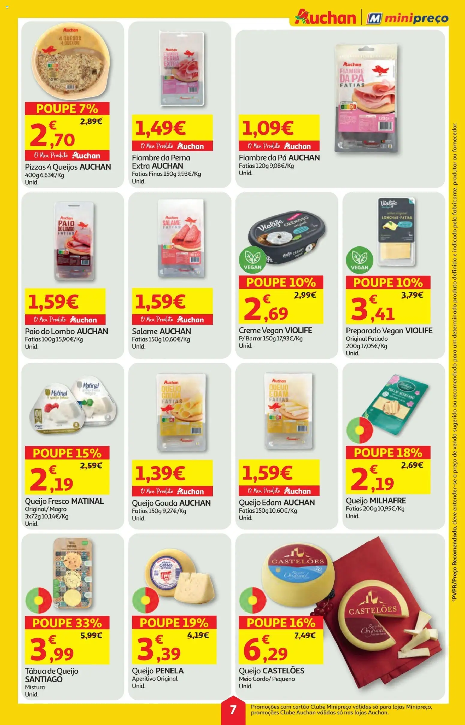 Minipreço folheto │ válido de 30.10.2025 | Página: 7 | Produtos: Lombo, Salame, Pá, Creme