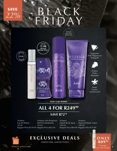 Justine specials catalogue – valid from 28.11.2025 | Page: 4 | Products: Body spray, Fragrance, Stock, Lotion