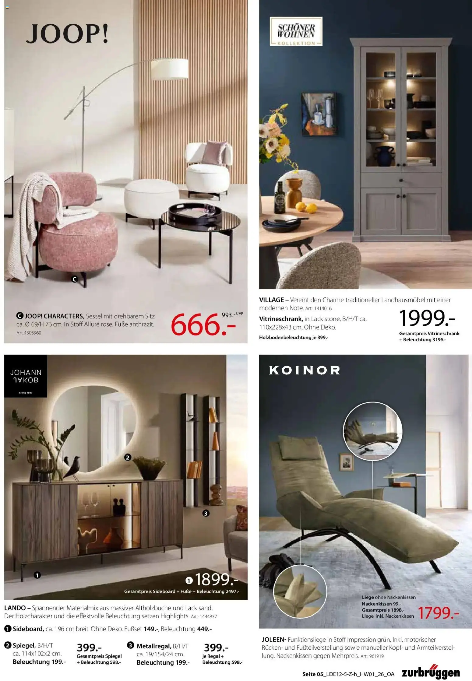 Zurbrüggen - Zurbrüggen: Ihr Einrichtungshaus der Extraklasse – gültig ab 18.01.2026 | Seite: 9 | Produkte: Sessel, Regal, Liege, Spiegel