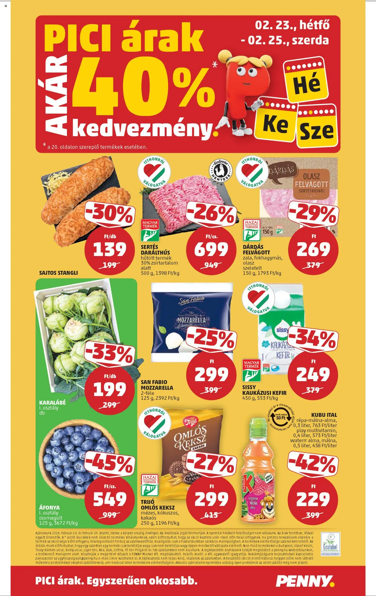 PENNY akciós ujság - amely érvényes a következő dátumtól: 19.02.2026 | Oldal: 24