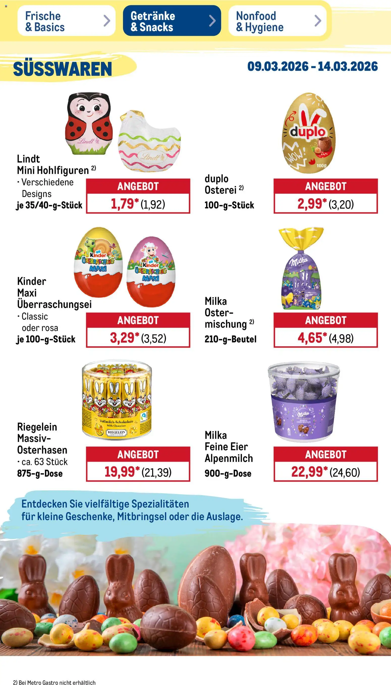 Metro Prospekt 	 – gültig ab 09.03.2026 | Seite: 28 | Produkte: Eier, Milka, Lindt