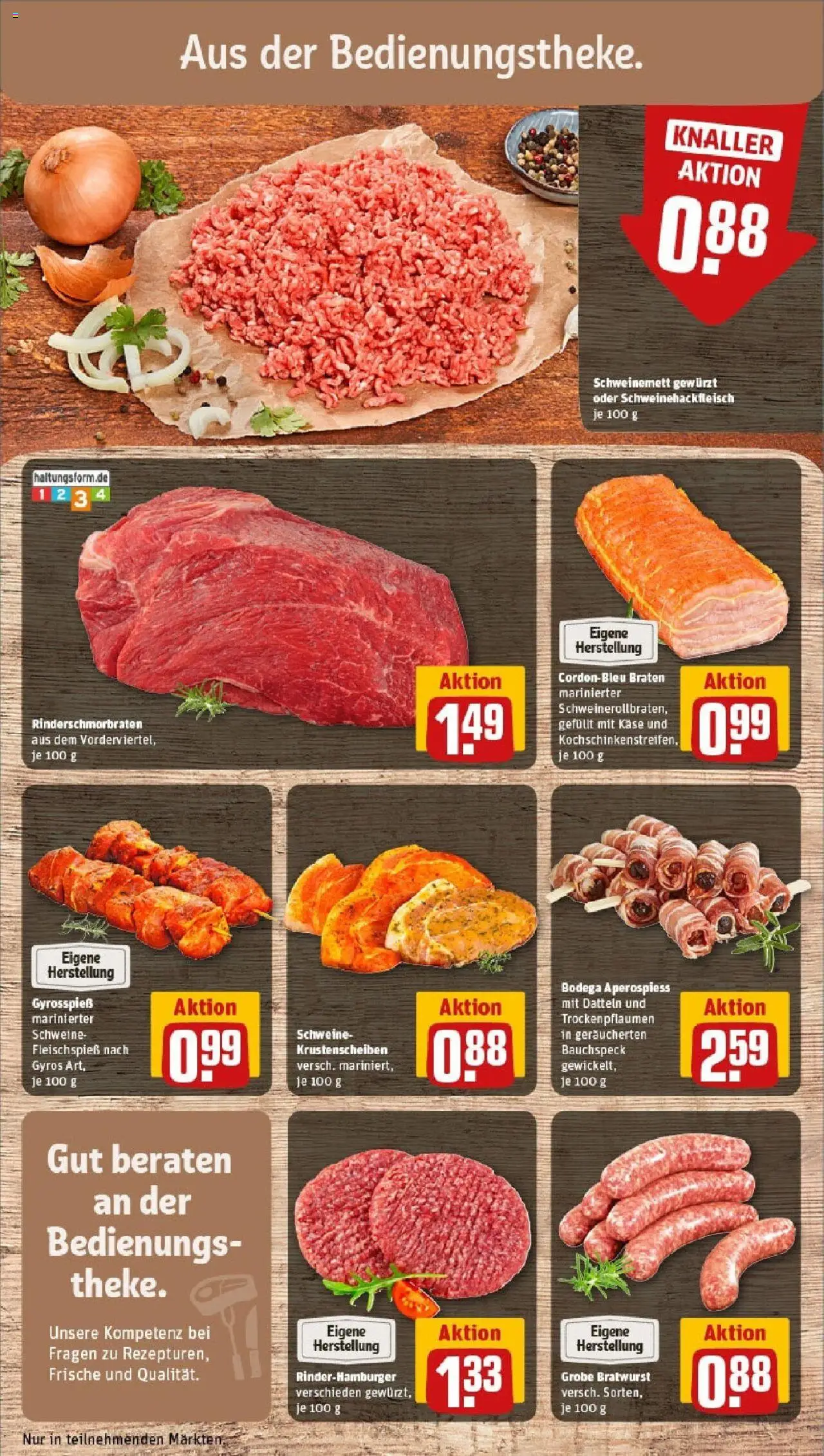 Rewe prospekt Braunschweig / Watenbüttel	 - gültig ab dem 08.06.2025 | Seite: 10 | Produkte: Käse, Bratwurst, Gyros