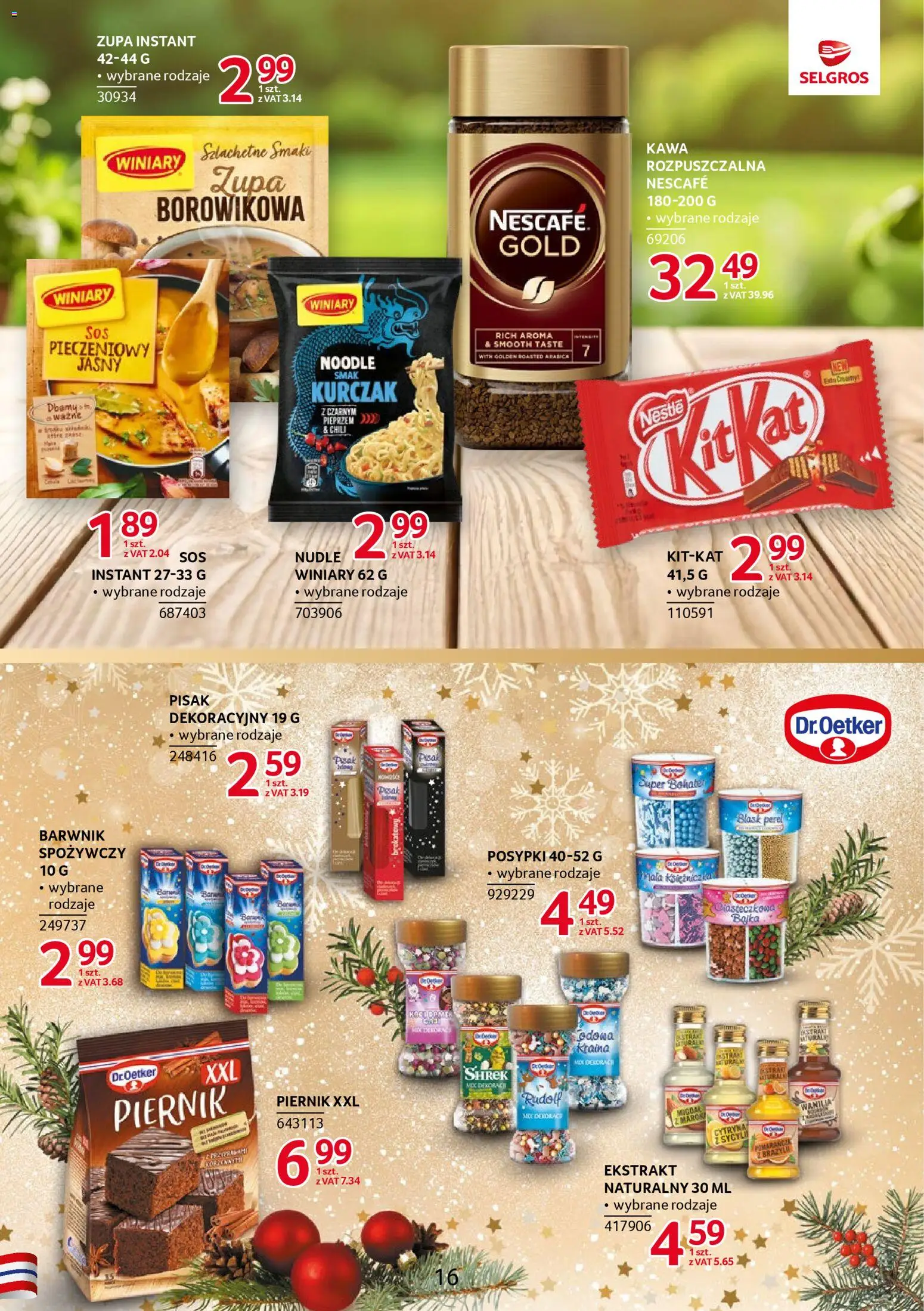 Selgros cash&carry Gazetka - Markowe produkty od 20.11.2025 | Strona: 16 | Produkty: Cytryna, Piernik, Barwnik spożywczy, Kawa
