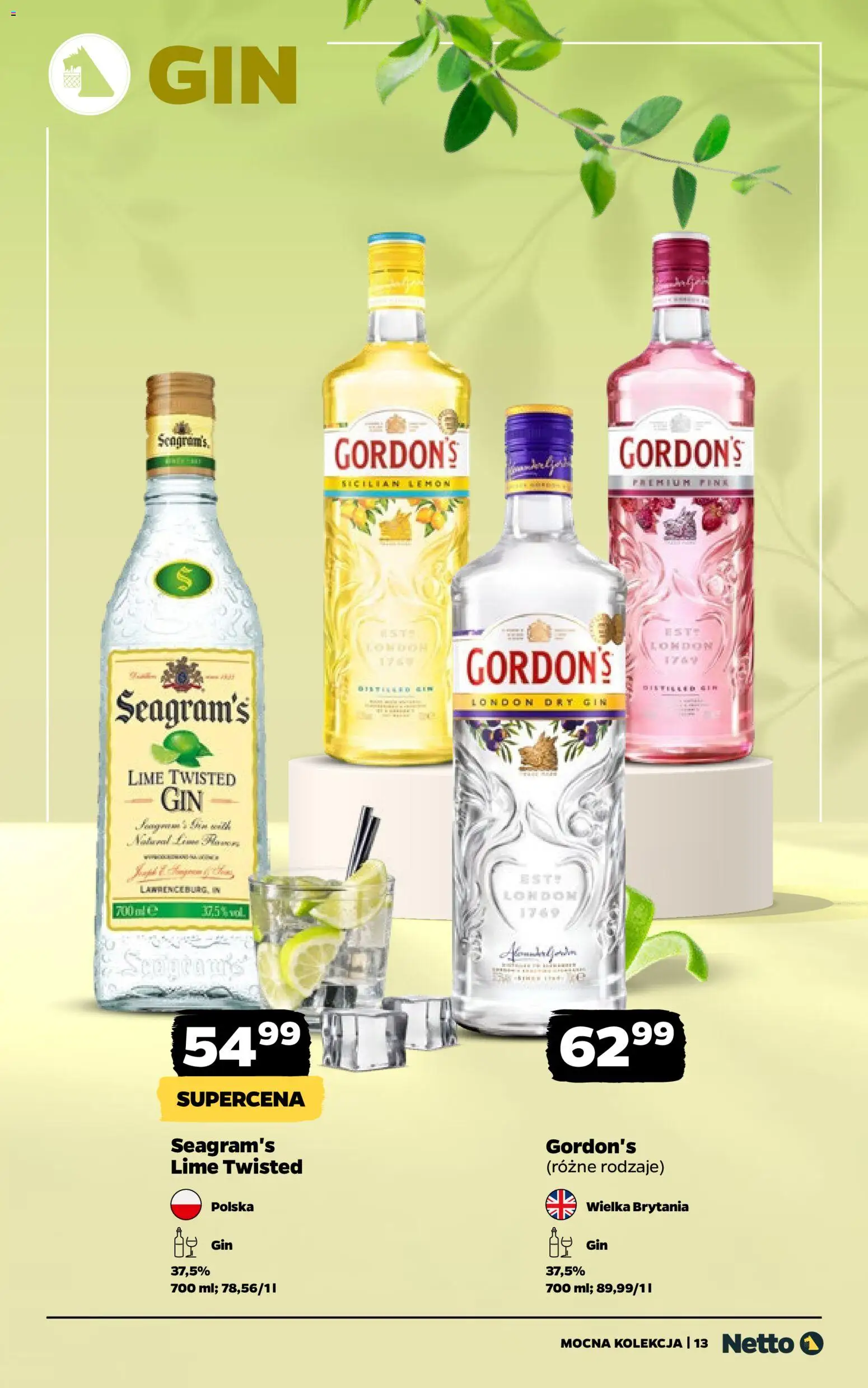 Netto gazetka - Alkohole mocne od 16.03.2026 | Strona: 13 | Produkty: Gin