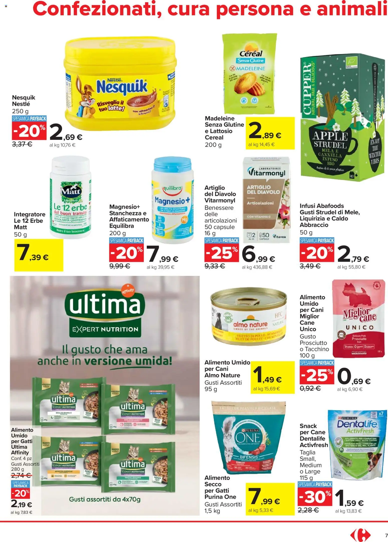 Volantino Carrefour del 27.11.2025 | Pagina: 7 | Prodotti: Paté, Tacchino, Latte, The