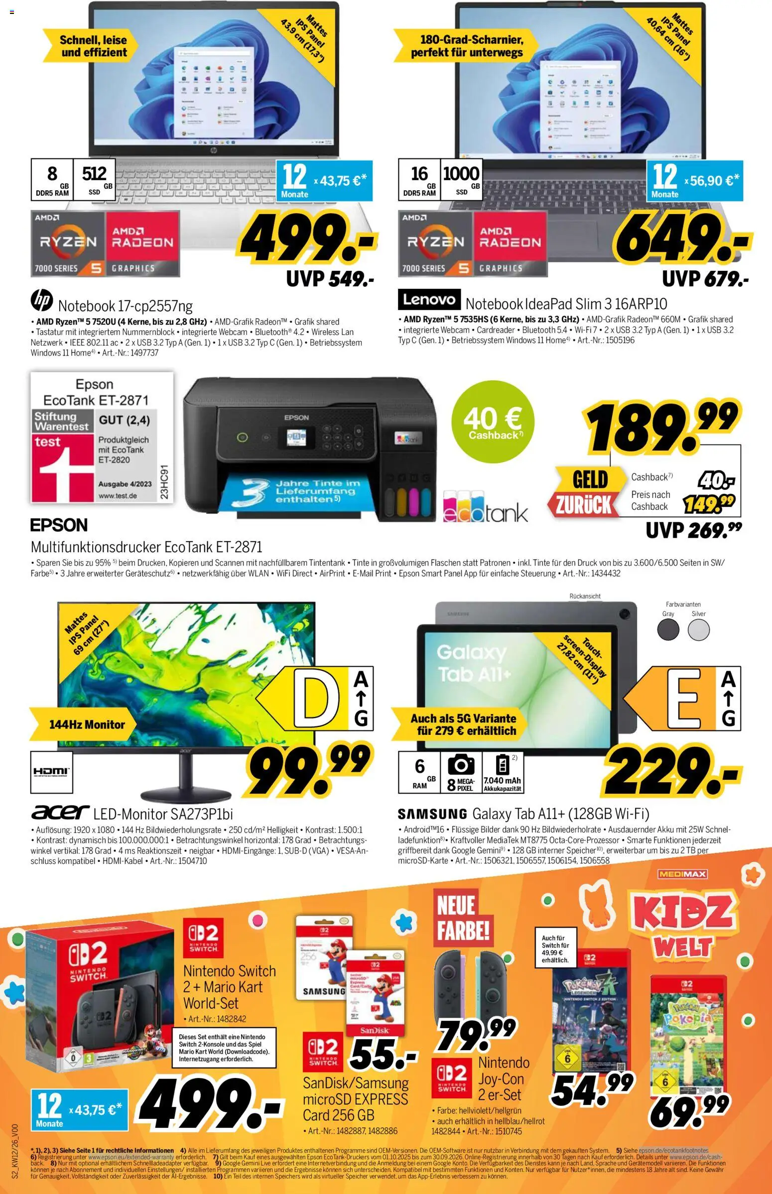 Medimax Prospekt 	 – gültig ab 13.03.2026 | Seite: 2 | Produkte: Epson, Bilder, Notebook, Tastatur