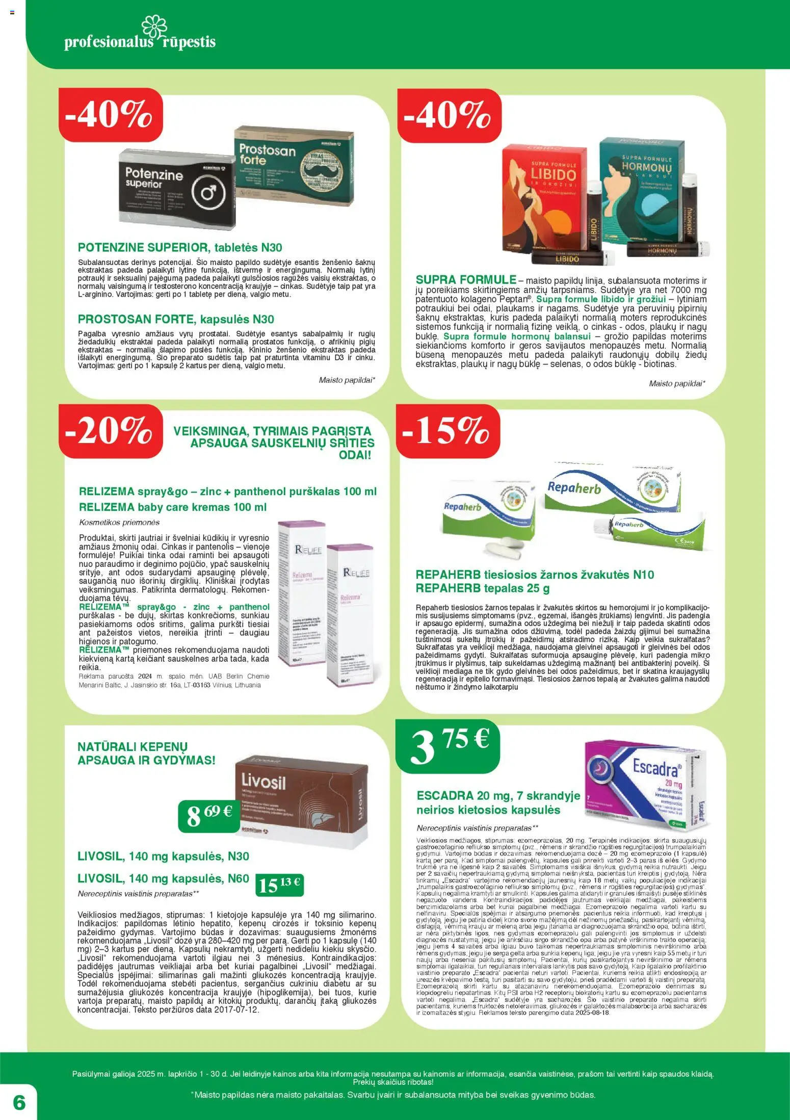 Ramunélés akcijos nuo 01.11.2025 | Puslapis: 6 | Prekių: Kremas