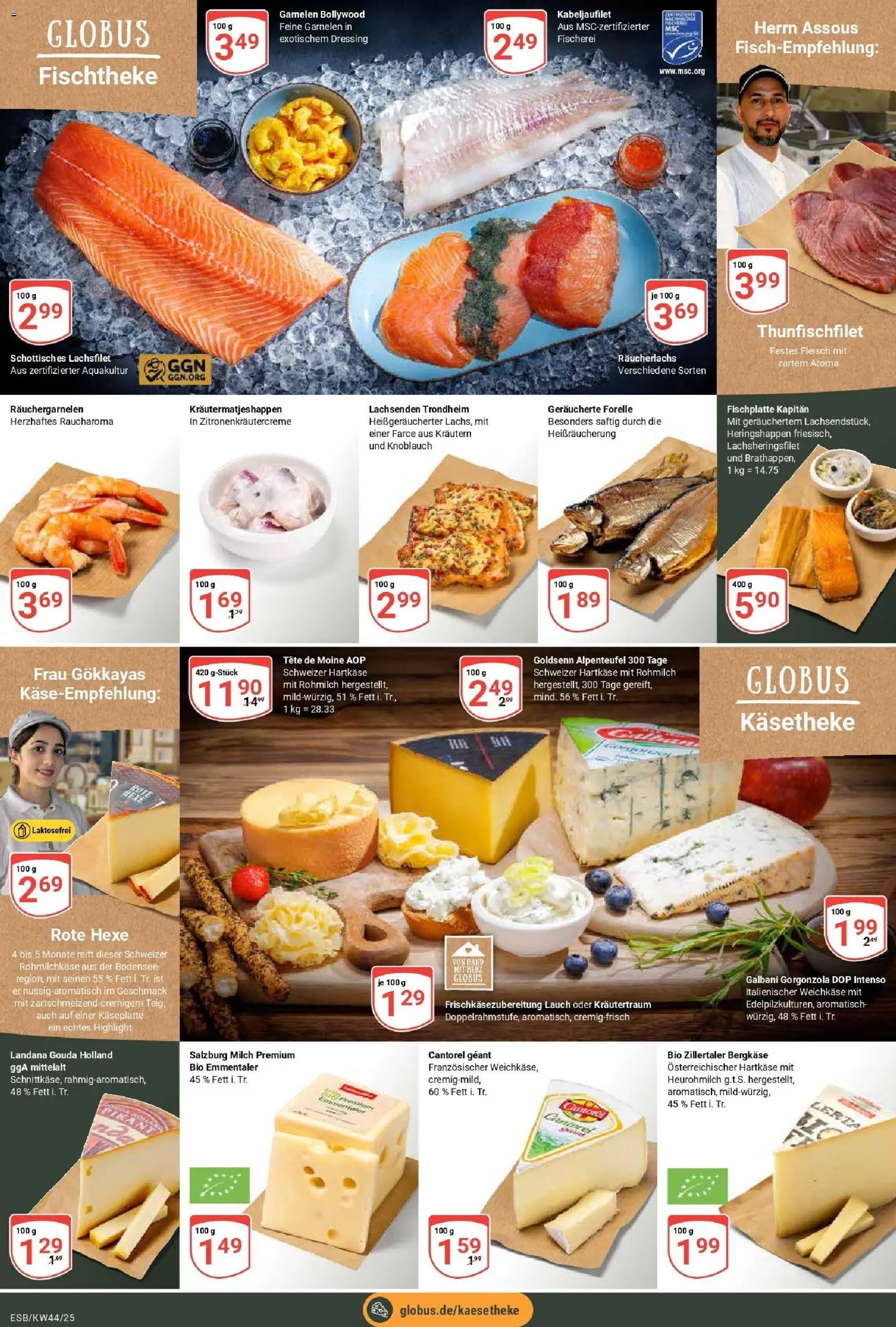 Globus prospekt Eschborn	 – gültig ab 26.10.2025 | Seite: 10 | Produkte: Milch, Gouda, Räucherlachs, Fleisch