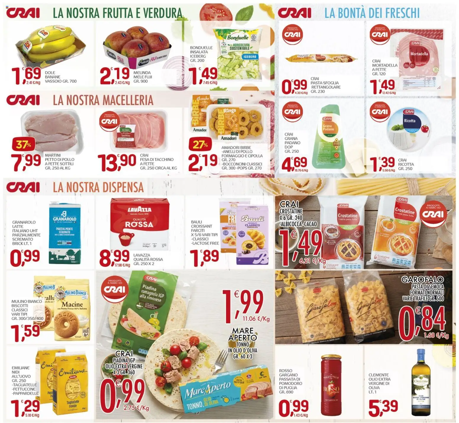 Volantino CRAI del 19.03.2026 | Pagina: 3 | Prodotti: Panna, Pomodoro, Formaggio, Pasta