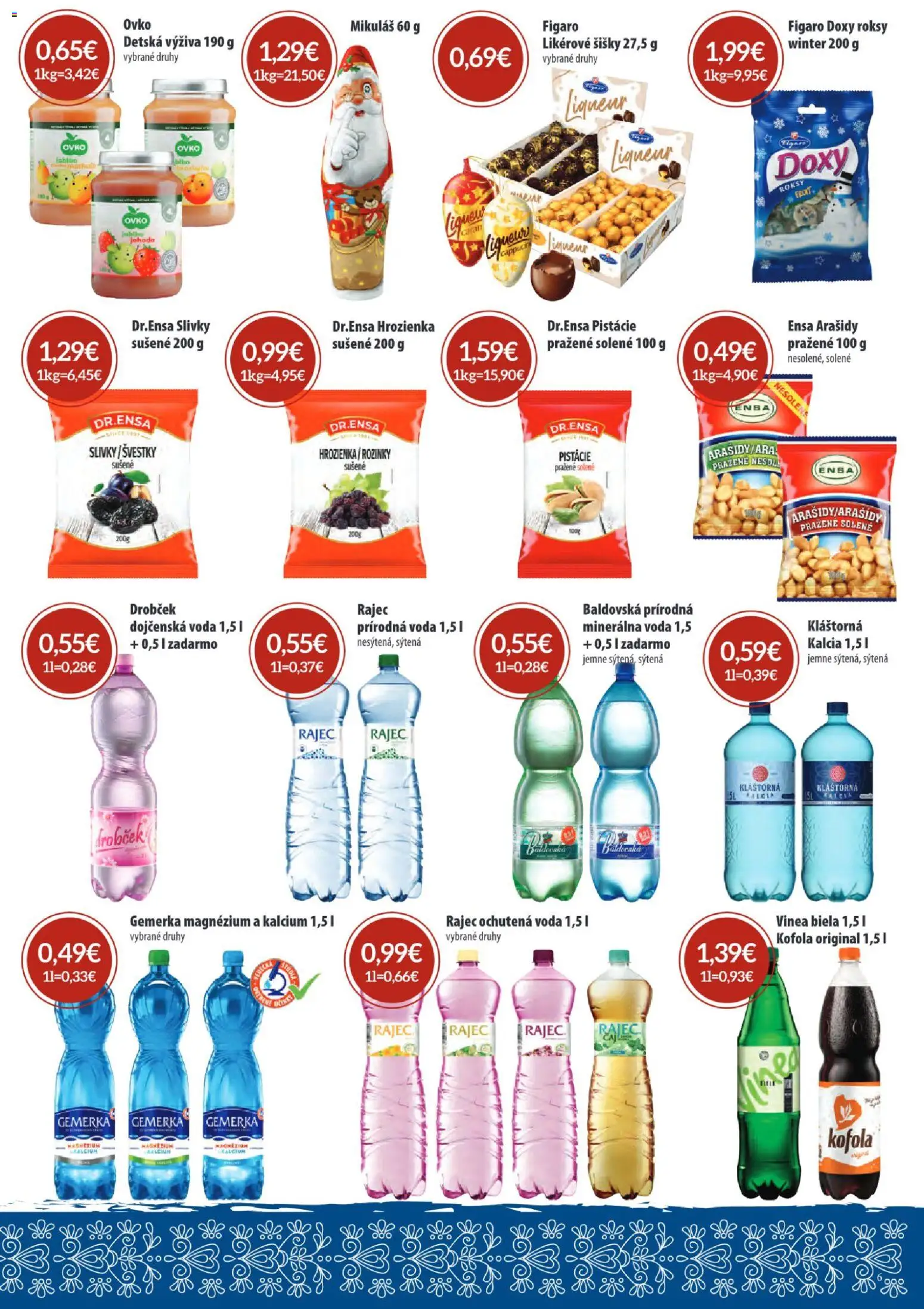 Nové Sintra akcie – leták je platný od 06.11.2025 | Strana: 6 | Produkty: Kofola, Arašidy, Slivky, Baldovská