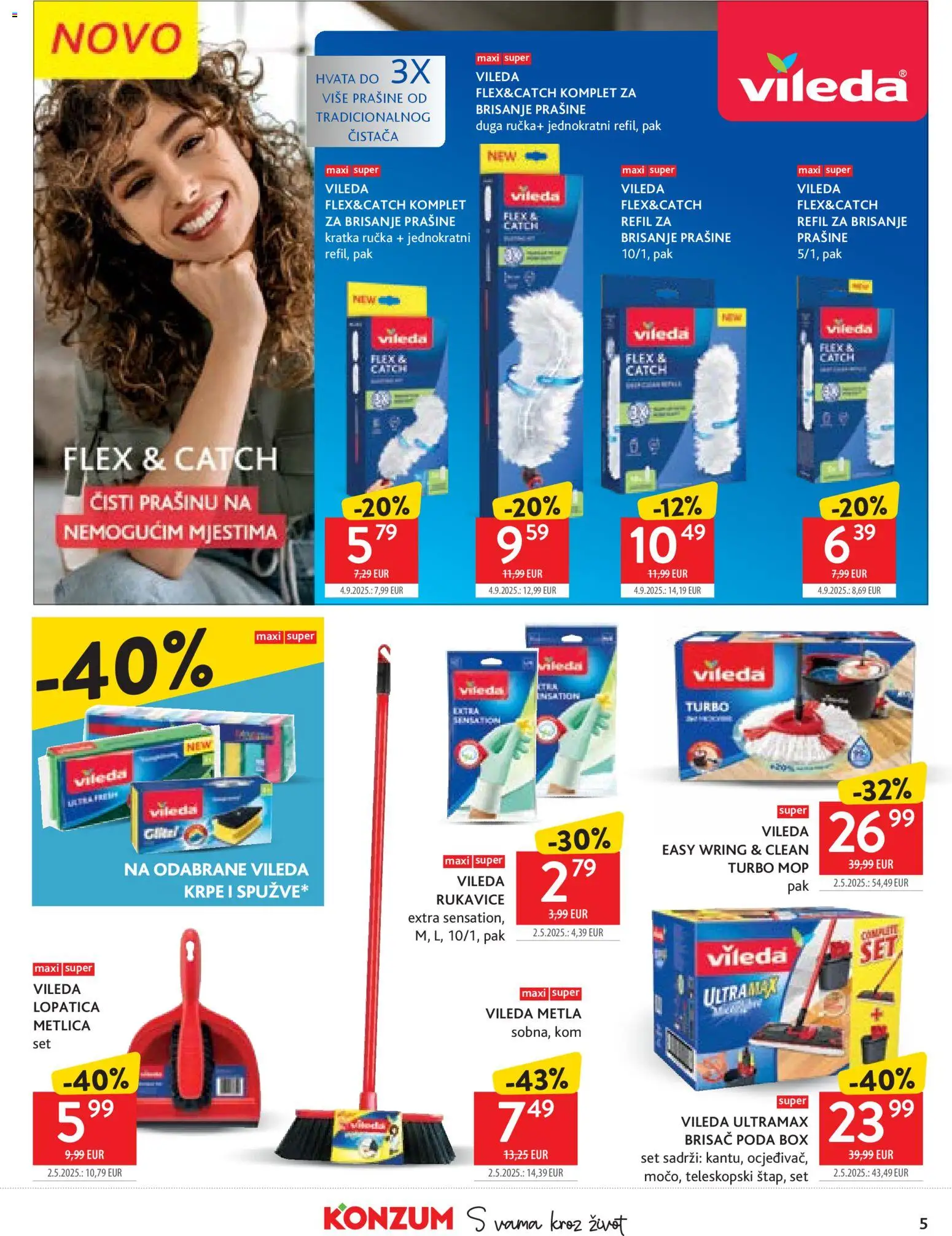 Konzum HR akciós ujság - amely érvényes a következő dátumtól: 14.01.2026 | Oldal: 5 | Termékek: Vileda