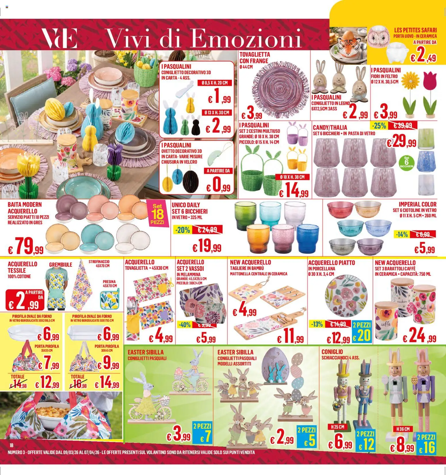 Volantino Satur del 09.03.2026 | Pagina: 18 | Prodotti: Piatto, Forno, Grembiule, Barattoli