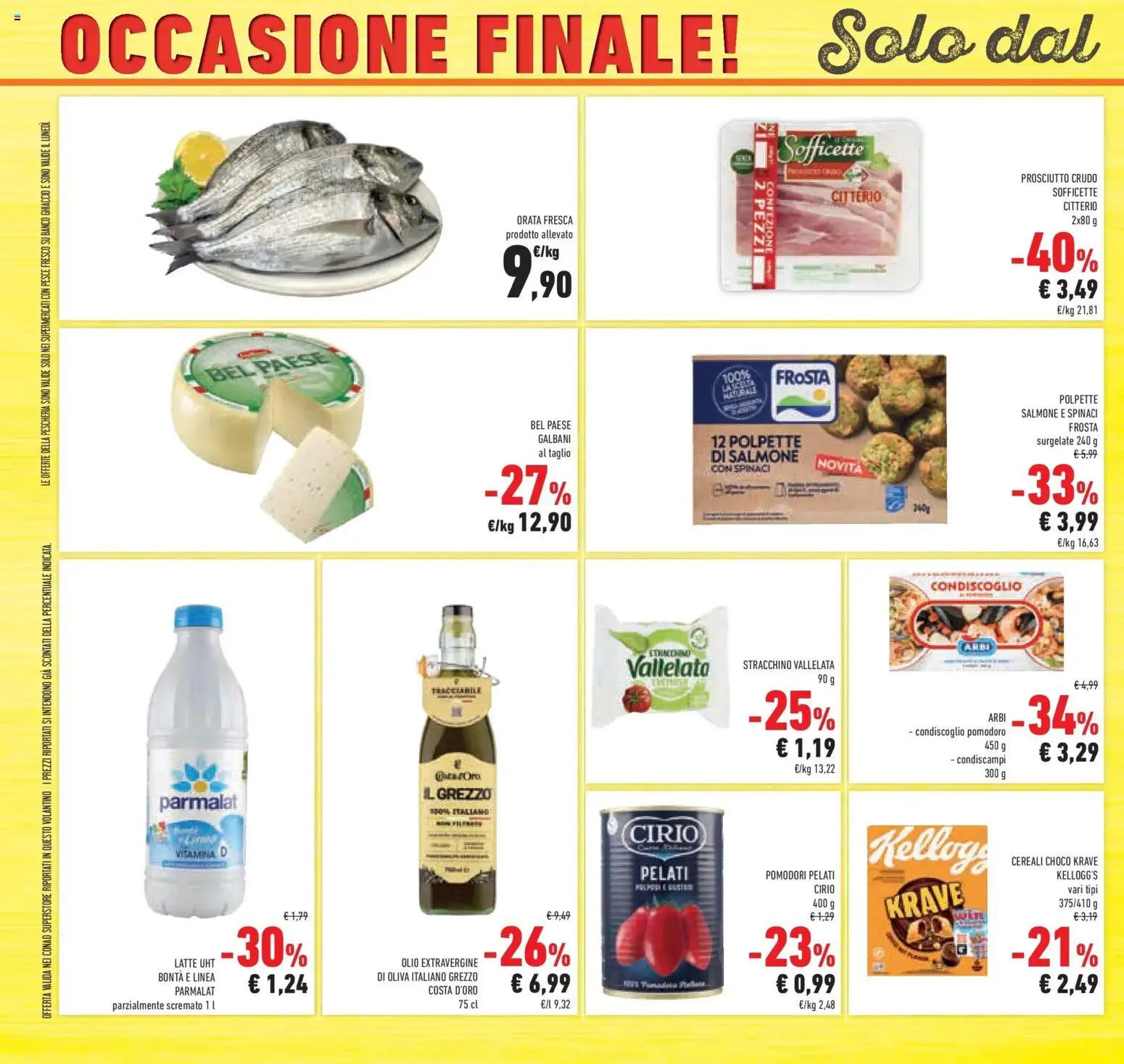 Volantino Conad del 14.01.2026 | Pagina: 40 | Prodotti: Salmone, Pomodoro, Pasta, Spinaci