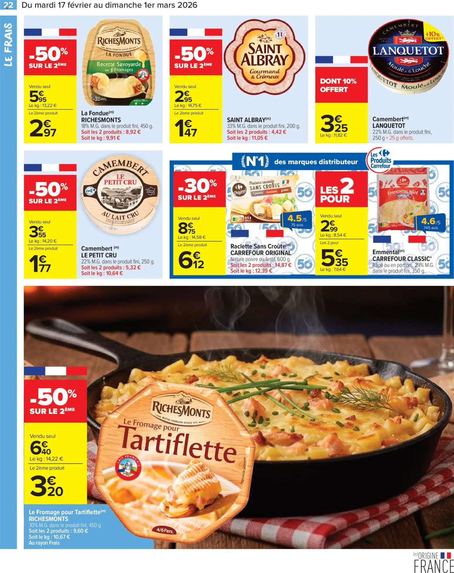 {H1} | Page: 24 | Produits: Poivre, Tartiflette, Fromage, Camembert