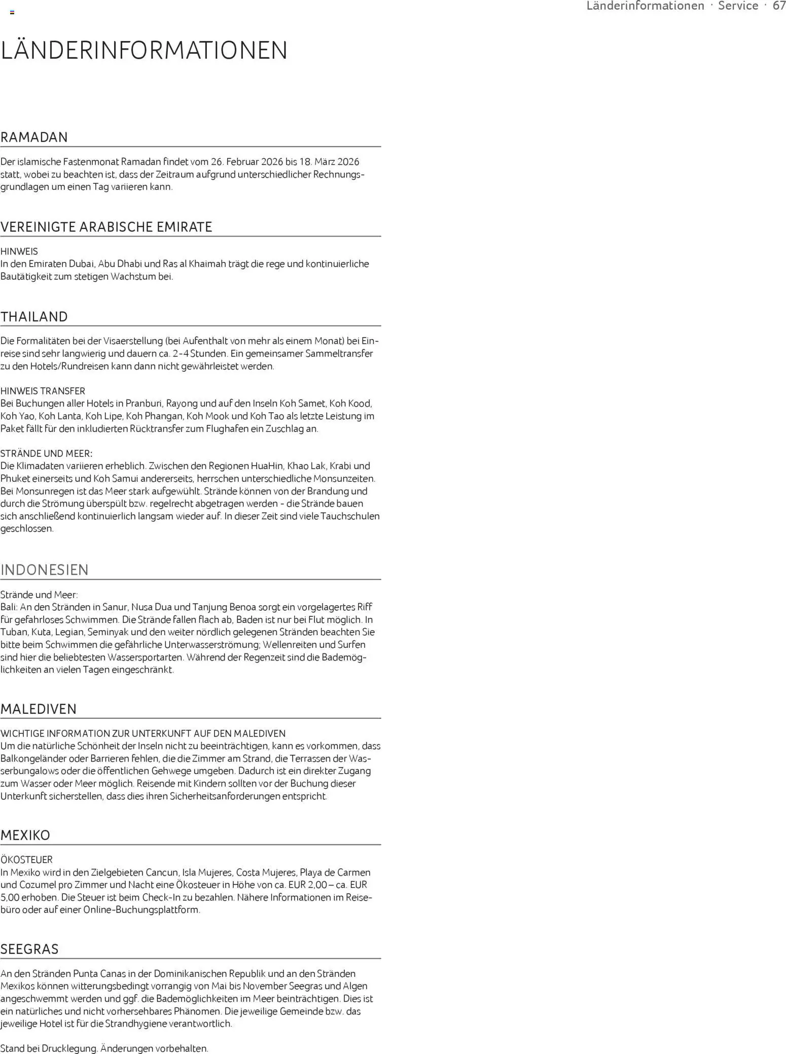 TUI airtours Katalog  Familie 2025/26 – gültig ab 01.11.2025 | Seite: 67 | Produkte: Wasser