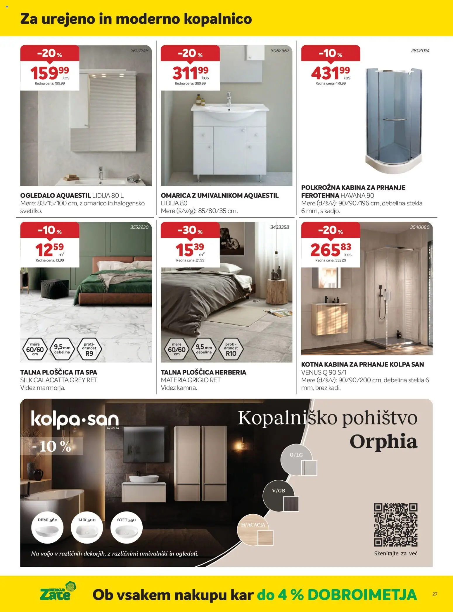 Novi Merkur katalog ponudbe – veljaven od 01.04.2026 | Stran: 27 | Izdelki: Pohištvo, Ogledalo, Omarica