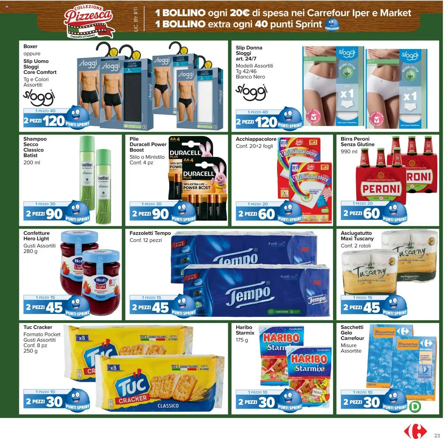 Volantino Carrefour del 15.01.2026 | Pagina: 23 | Prodotti: Shampoo, Fragole, Boxer, Asciugatutto