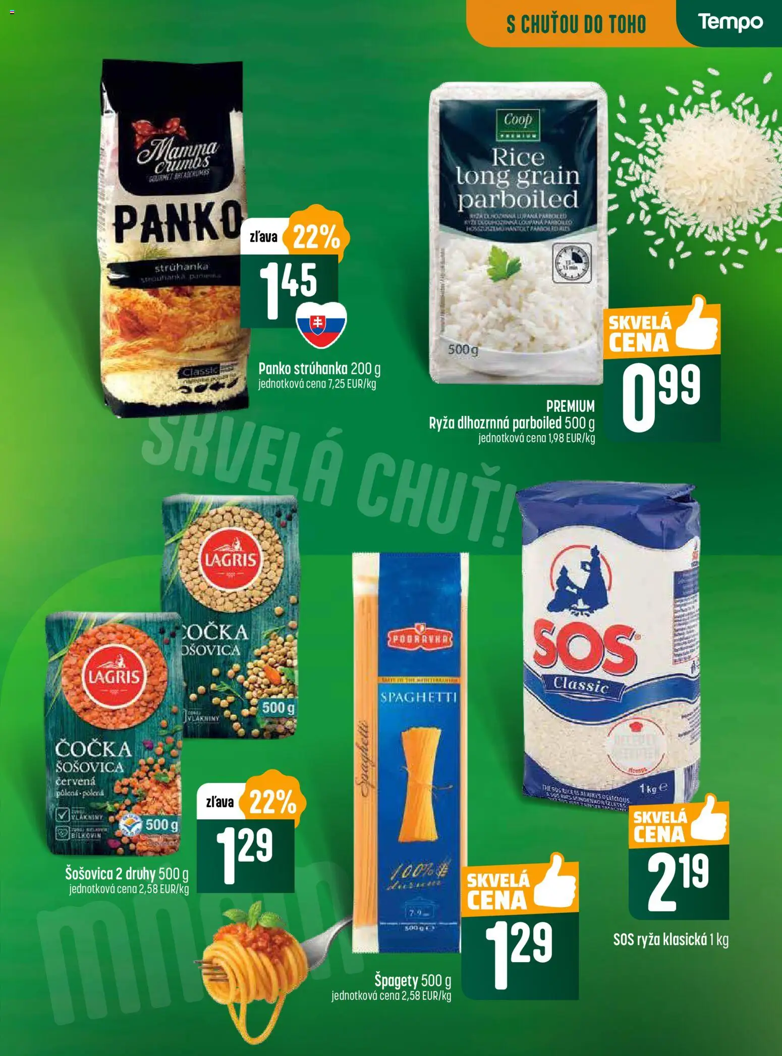 Nové COOP Jednota akcie – leták je platný od 13.11.2025 | Strana: 15 | Produkty: Ryža, Šošovica, Špagety