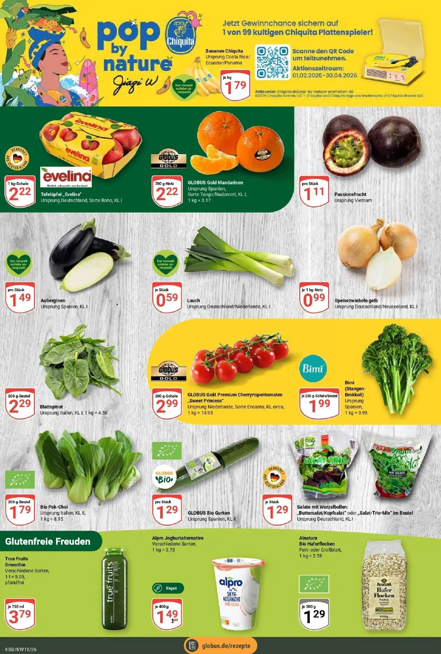 Globus prospekt Koblenz-Bubenheim	 – gültig ab 09.03.2026 | Seite: 7 | Produkte: Bananen, Mandarinen, Flocken, Salat