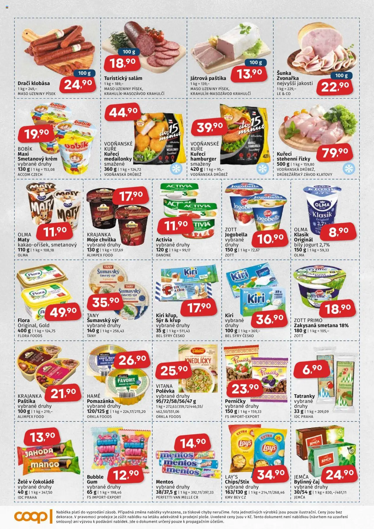 Coop leták - Středočeský region od 08.10.2025 | Strana: 2 | Produkty: Tatranky, Jogurt, Smetana, Lay's