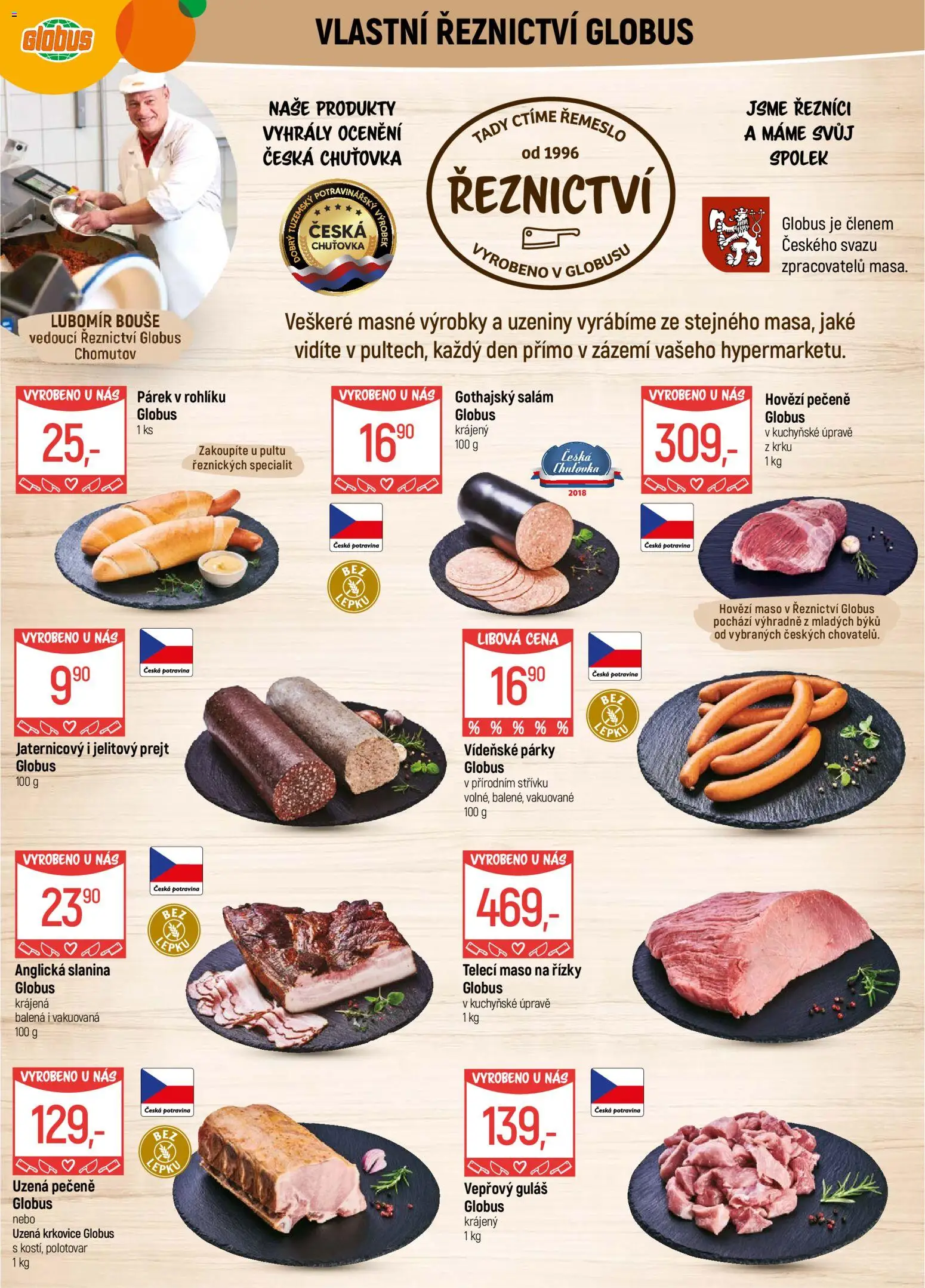 Globus leták - Chomutov od 14.01.2026 | Strana: 5 | Produkty: Vídeňské párky, Párky, Gothajský salám, Guláš