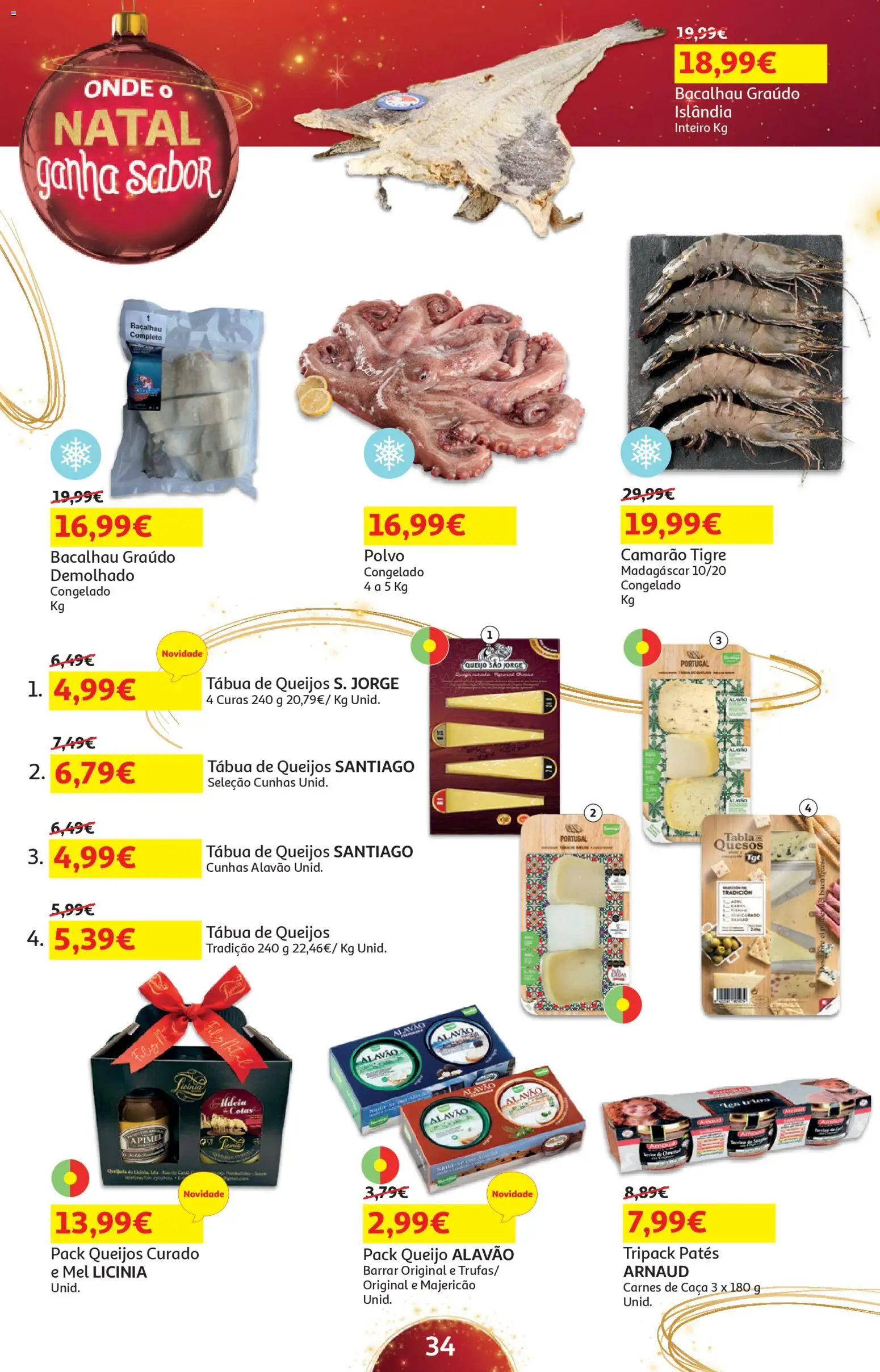 Auchan - Presentes │ válido de 01.11.2025 | Página: 34 | Produtos: Tábua, Polvo, Camarão, Mel
