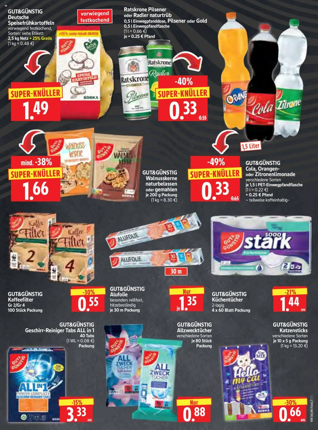HERKULES Prospekt 	 - gültig ab dem 18.08.2025 | Seite: 7 | Produkte: Cola, Kaffee, Orangen, Radler
