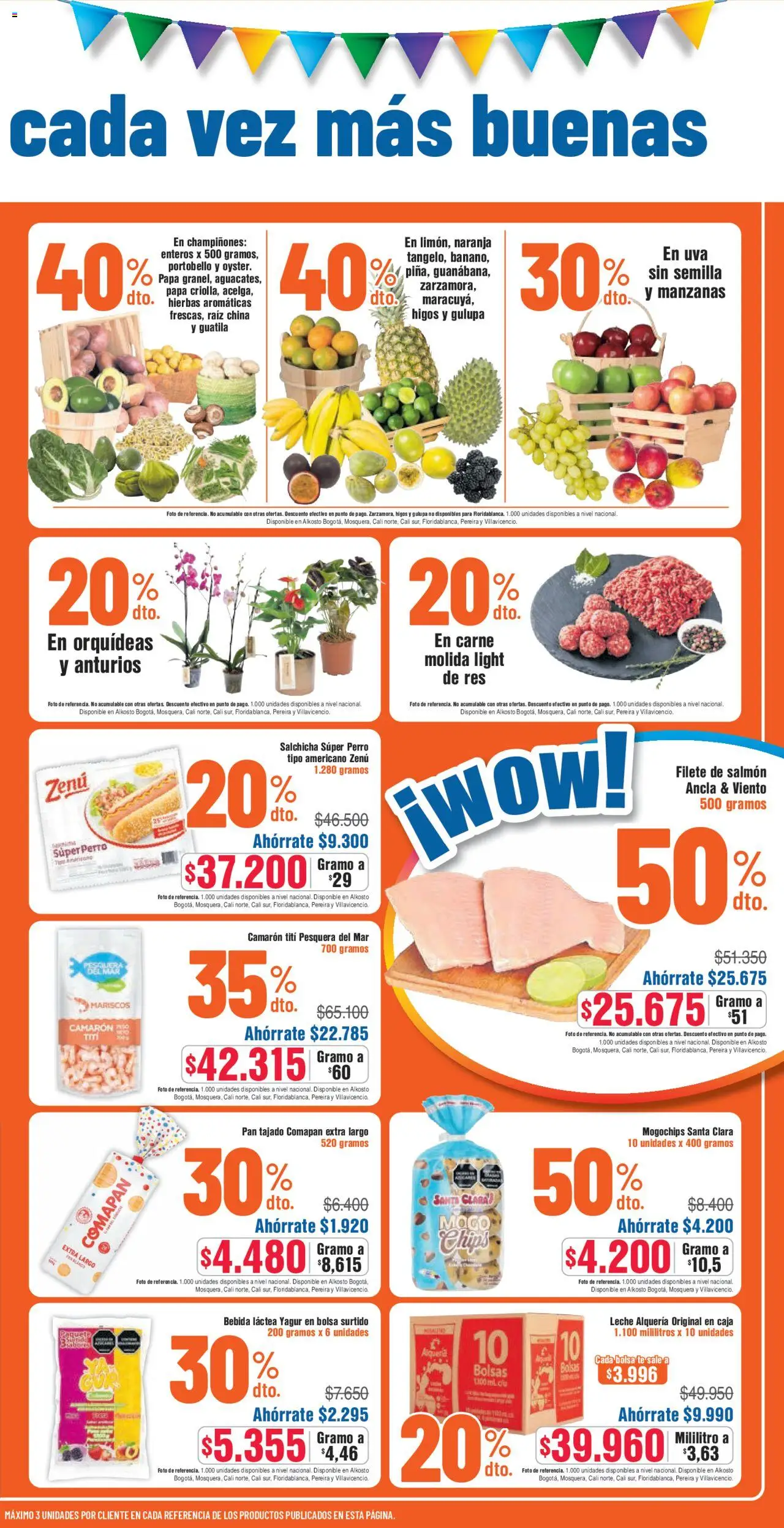 Alkosto folleto │ válido desde el 16.08.2025 | Página: 9 | Productos: Leche, Manzanas, Té, Σαντιγύ