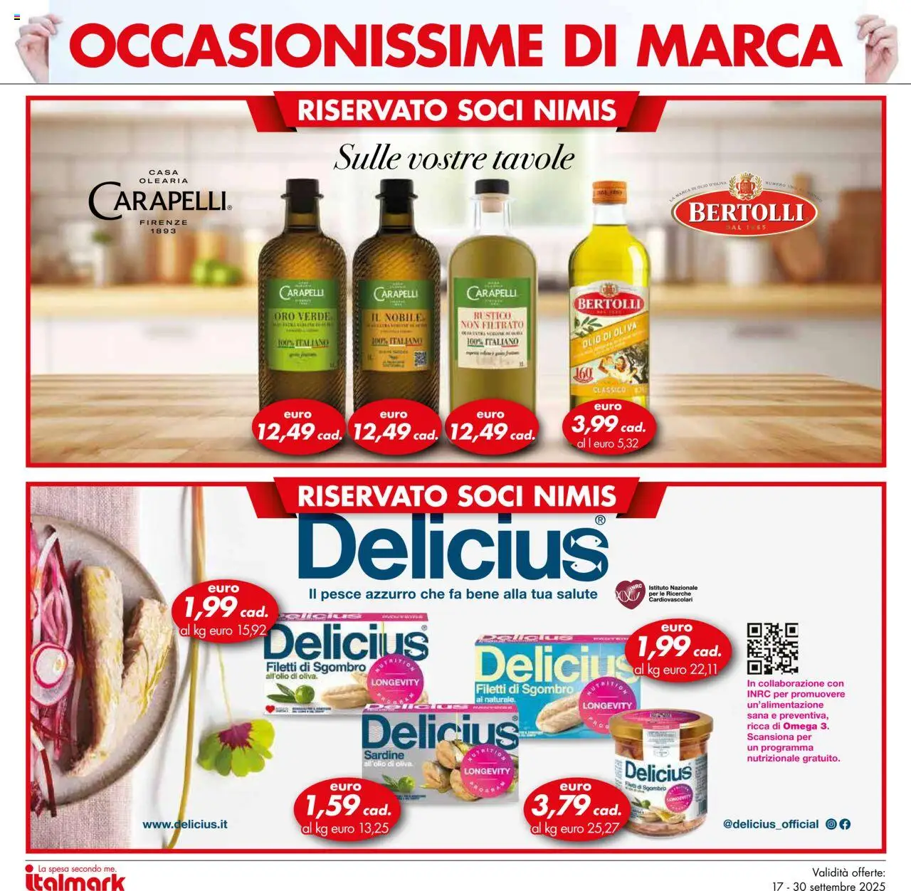 Volantino Italmark del 17.09.2025 | Pagina: 2 | Prodotti: Pesce, Il pesce, Sgombro, Olio di Oliva