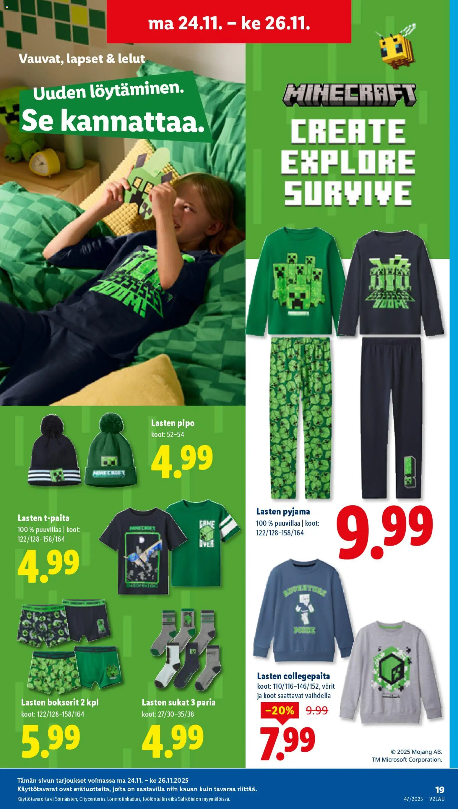 Lidl - Black Friday – voimassa 20.11.2025 alkaen | Sivu: 21 | Tuotteet: Sukat, Pyjama, Bokserit, Pipo