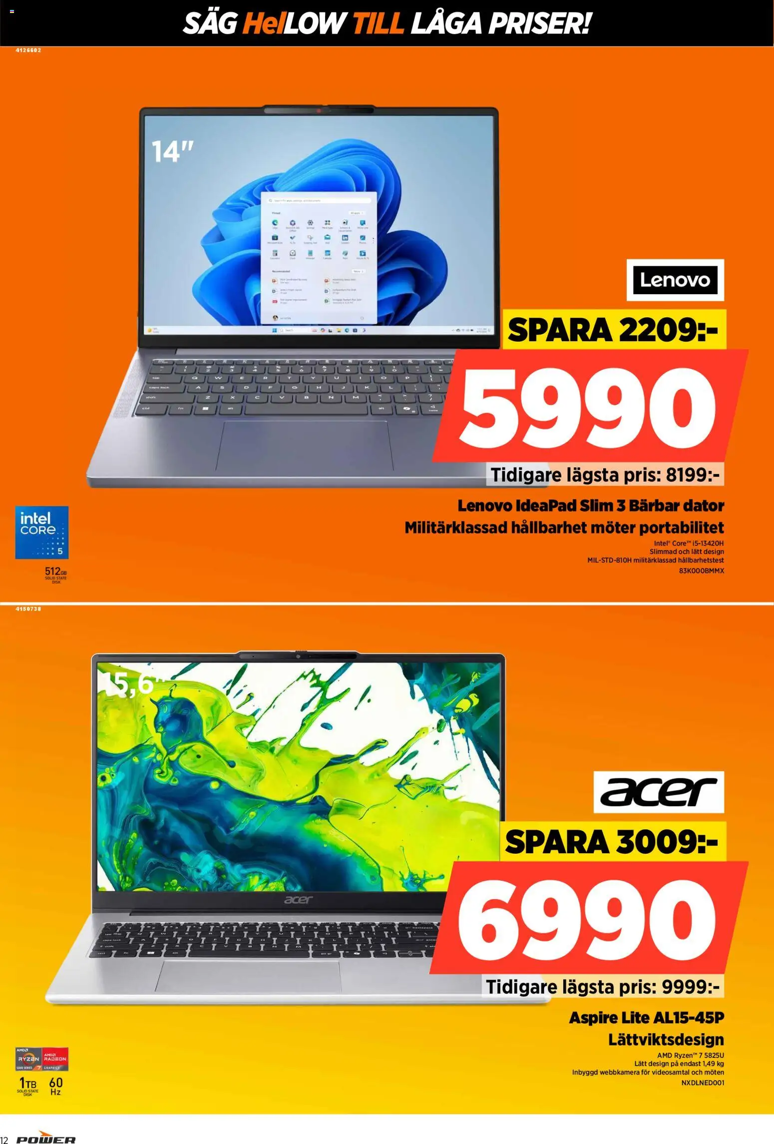 Power reklamblad aktuell från 13.04.2026 | Sida: 12 | Produkter: Såg, Dator, Webbkamera