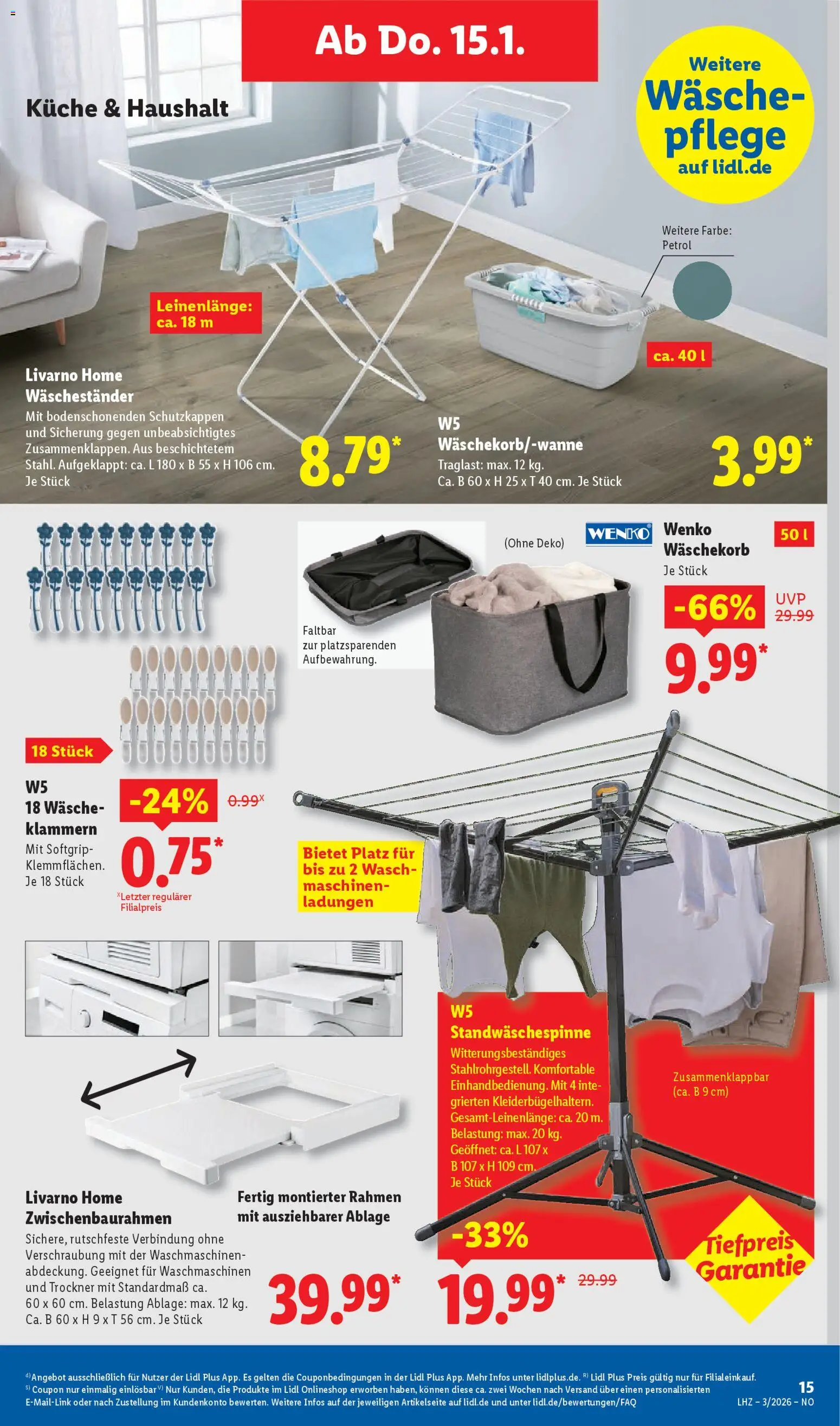 Lidl Prospekt Hohenkirchen – gültig ab 12.01.2026 | Seite: 33 | Produkte: Trockner, Küche, Waschestander