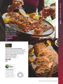 Preview of Waitrose - Christmas valid from 01.10.2025 | Page: 39 | Products: Salmon, Fish, Fehérje, Orange