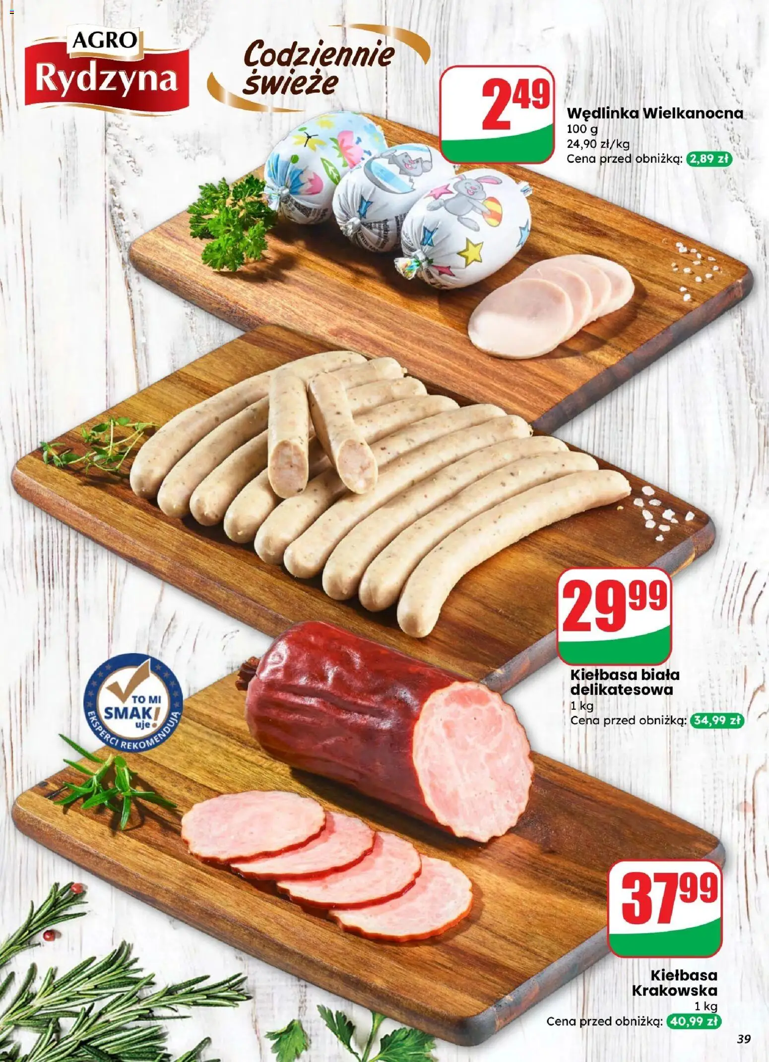 Dino gazetka od 25.03.2026 | Strona: 39 | Produkty: Kiełbasa, Kiełbasa krakowska