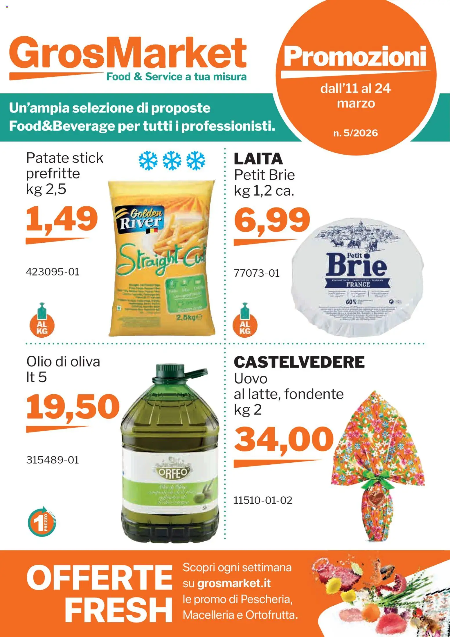 Volantino Sogegross del 11.03.2026 | Pagina: 1 | Prodotti: Patate, Olio, Olio di Oliva