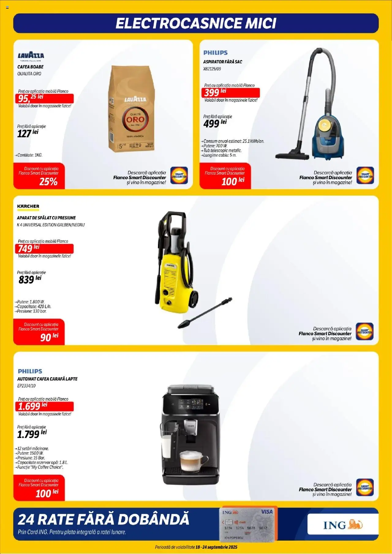 Noul catalog Flanco – valabil de la 18.09.2025 | Pagină: 14 | Produse: Cablu, Lapte, Cafea, Apă