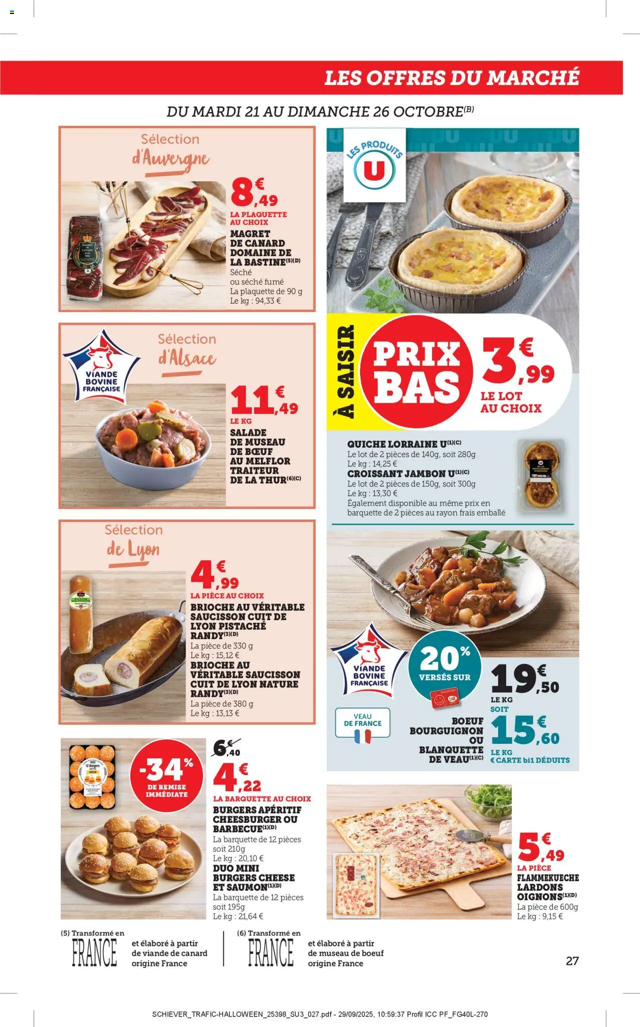 {H1} | Page: 27 | Produits: Salade, Saucisson, Magret de canard, Viande