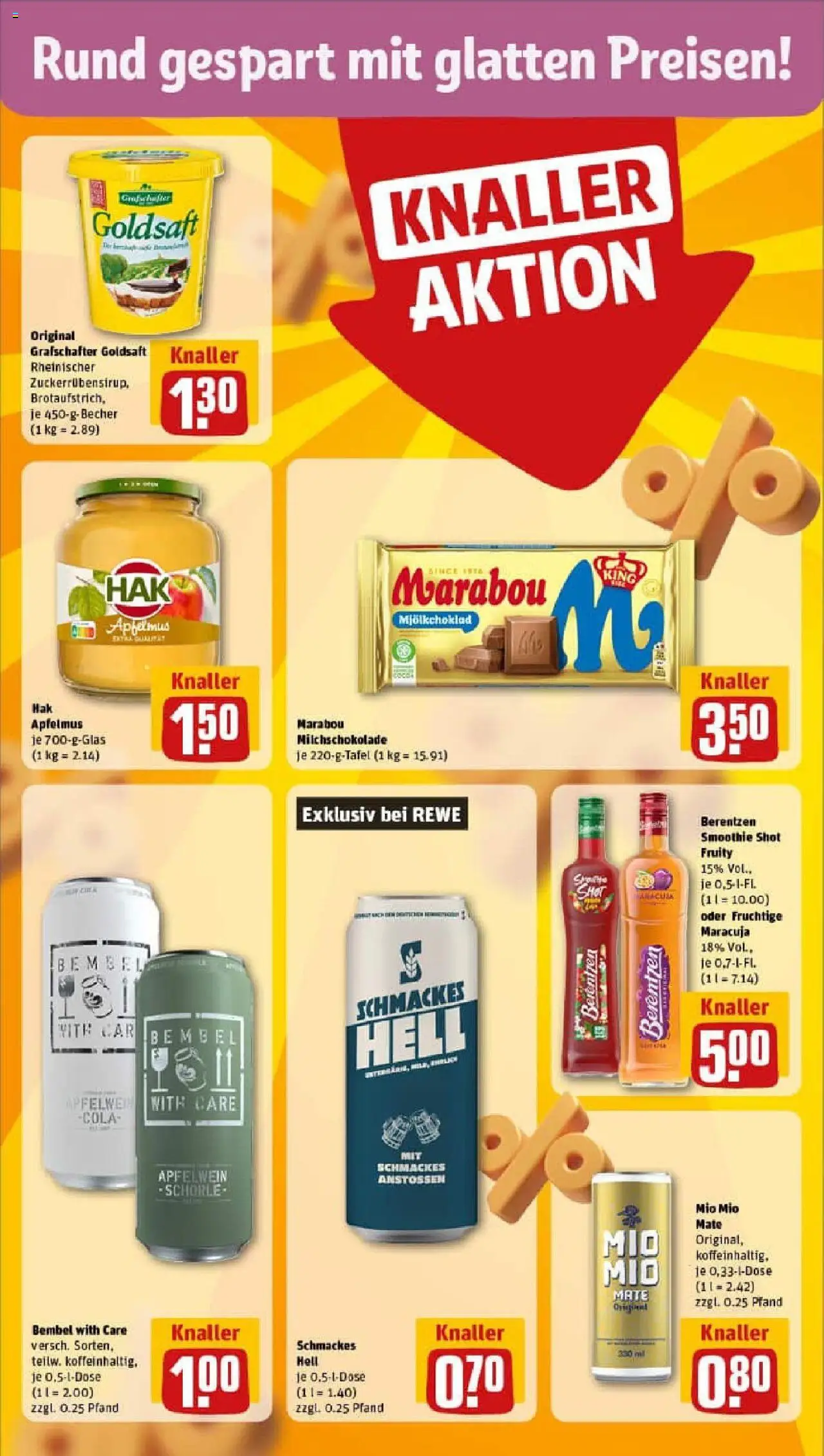 Rewe prospekt Erkrath / Unterfeldhaus	 - gültig ab dem 24.08.2025 | Seite: 6 | Produkte: Cola, Mio mio mate, Berentzen