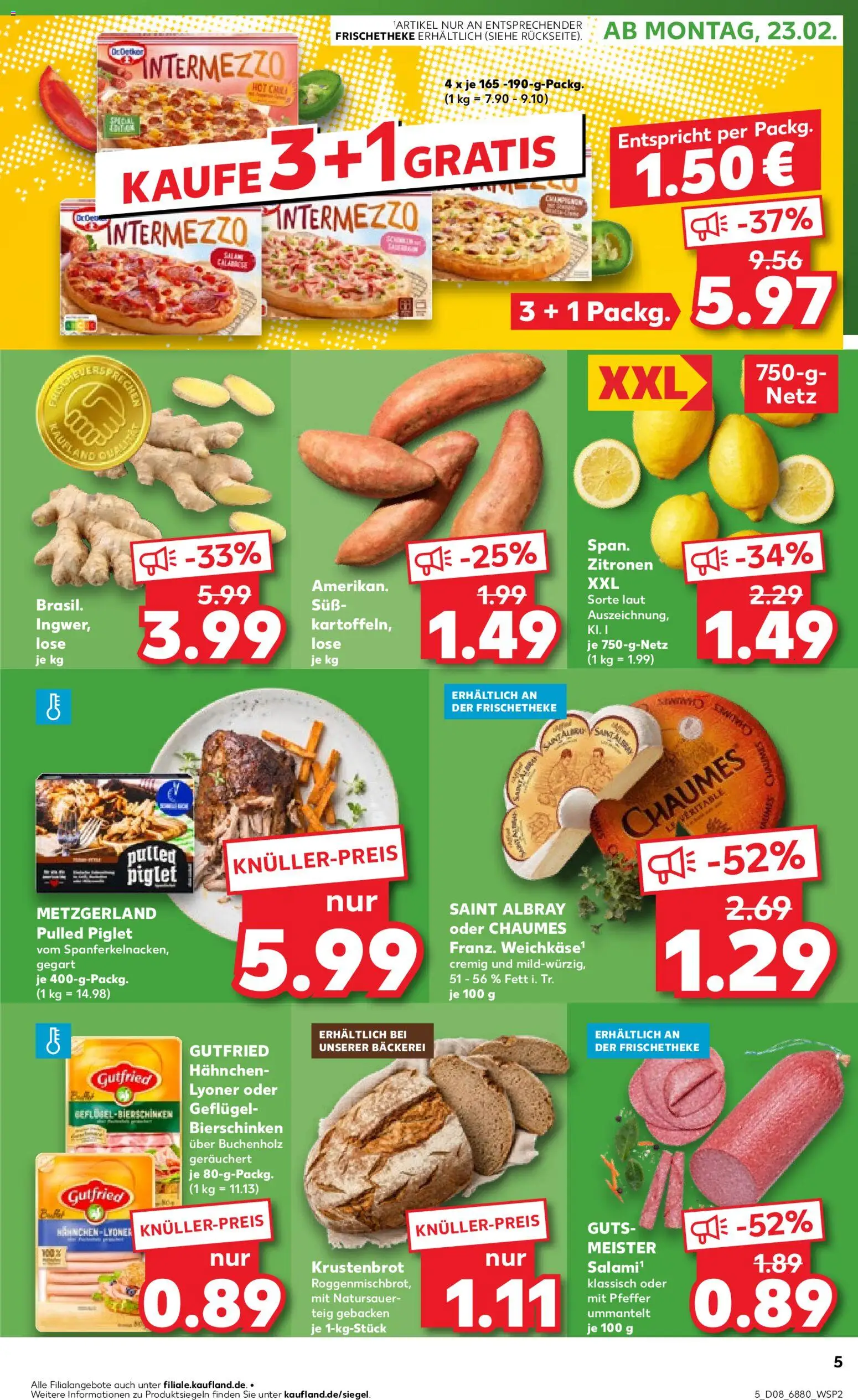 Kaufland prospekt Völklingen	 – gültig ab 22.02.2026 | Seite: 5 | Produkte: Bäckerei, Pfeffer, Salami, Pizza