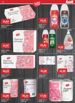 Kubík leták - Velkoobchod 08/2025 od 01.08.2025 | Strana: 37 | Produkty: Sprchový gel, Toaletní papír, Papířové ubrousky, Šampon